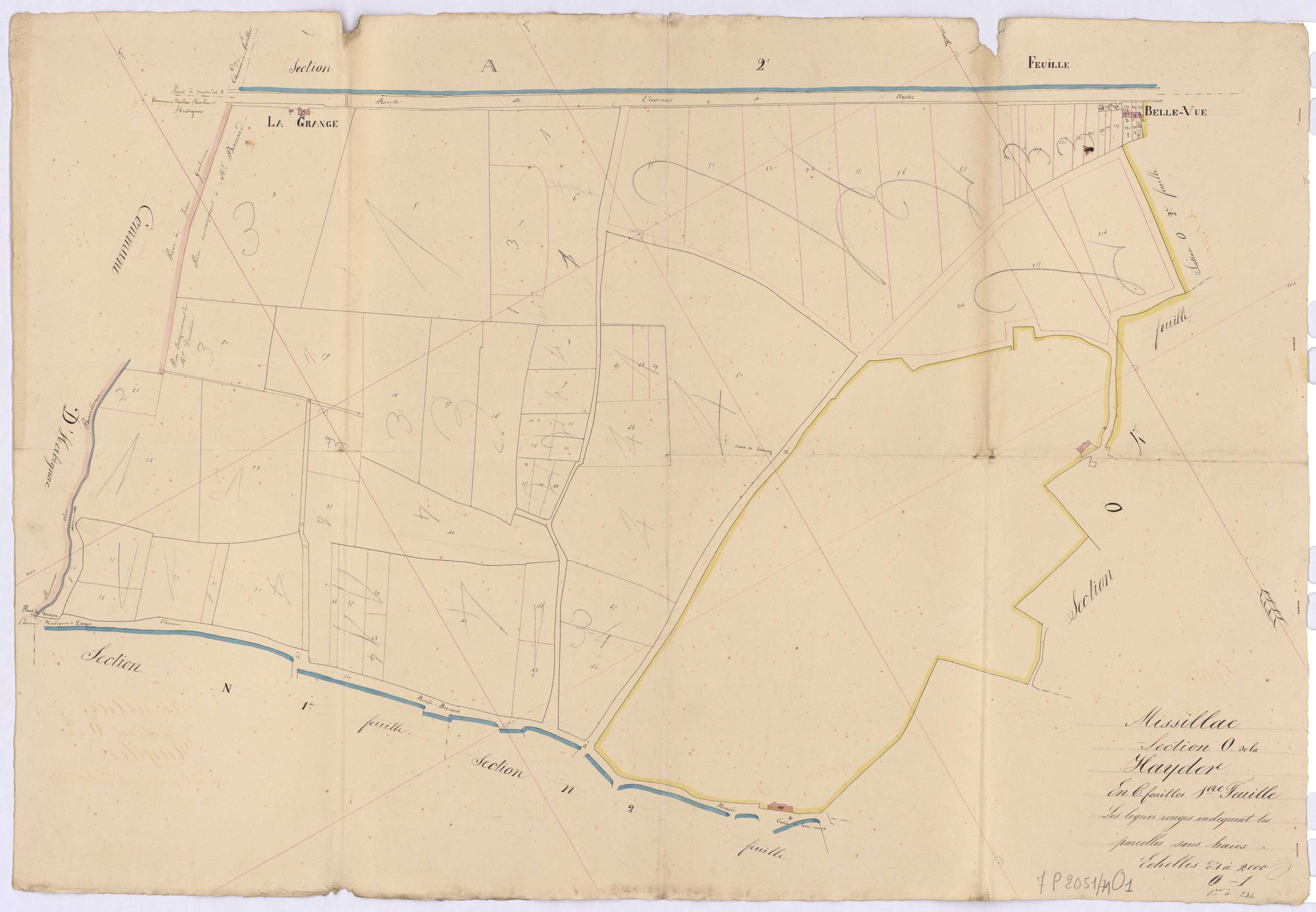 Missillac - Section O1 Hayder (section de La) ; 1-234