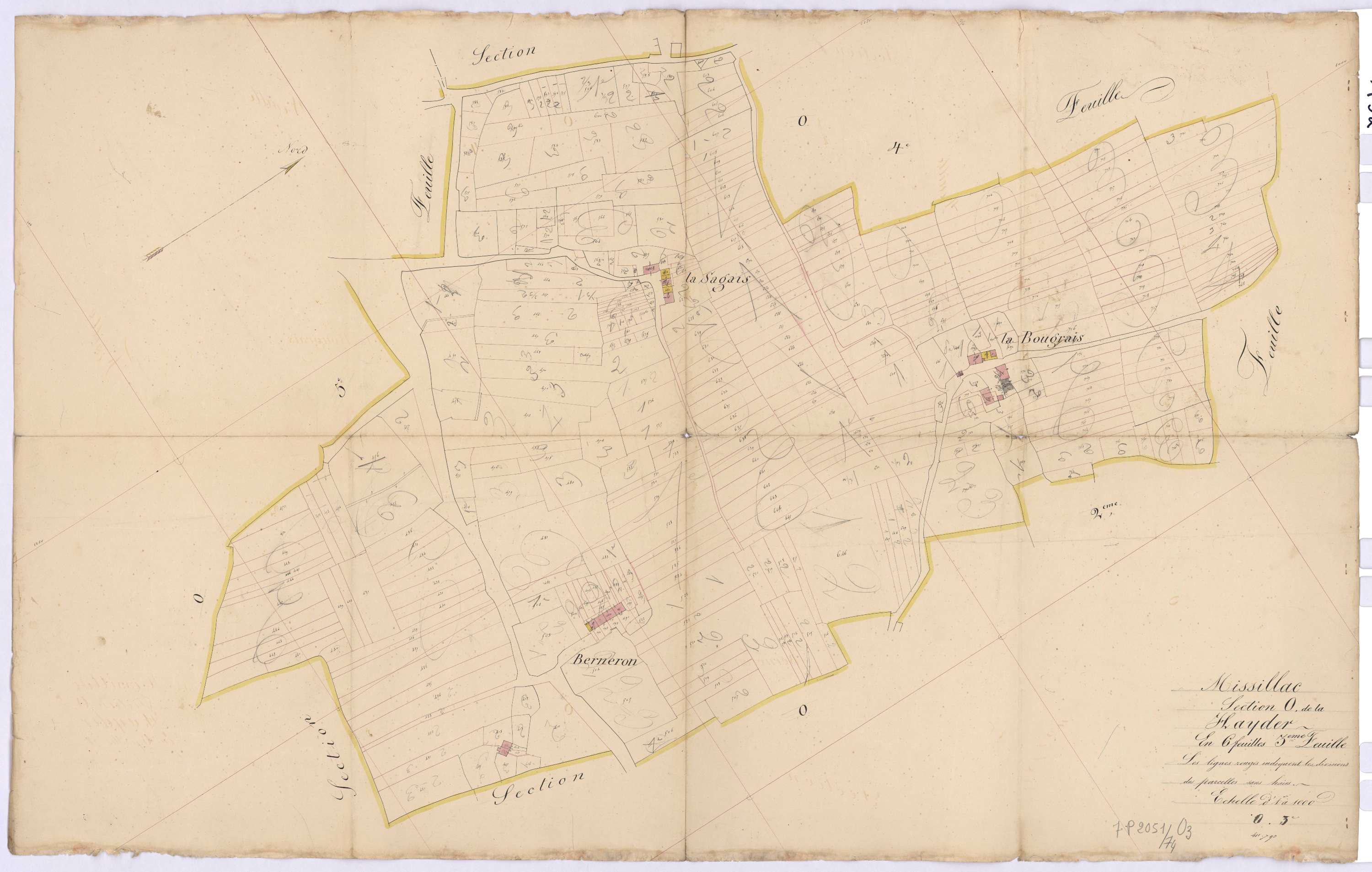Missillac - Section O3 Hayder (section de La) ; 411-790