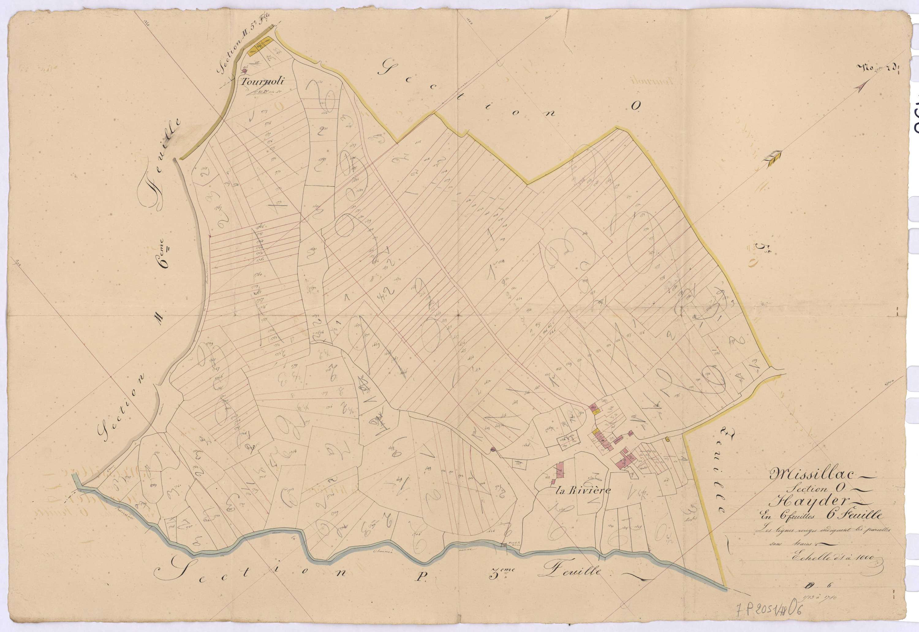 Missillac - Section O6 Hayder (section de La) ; 1513-1780