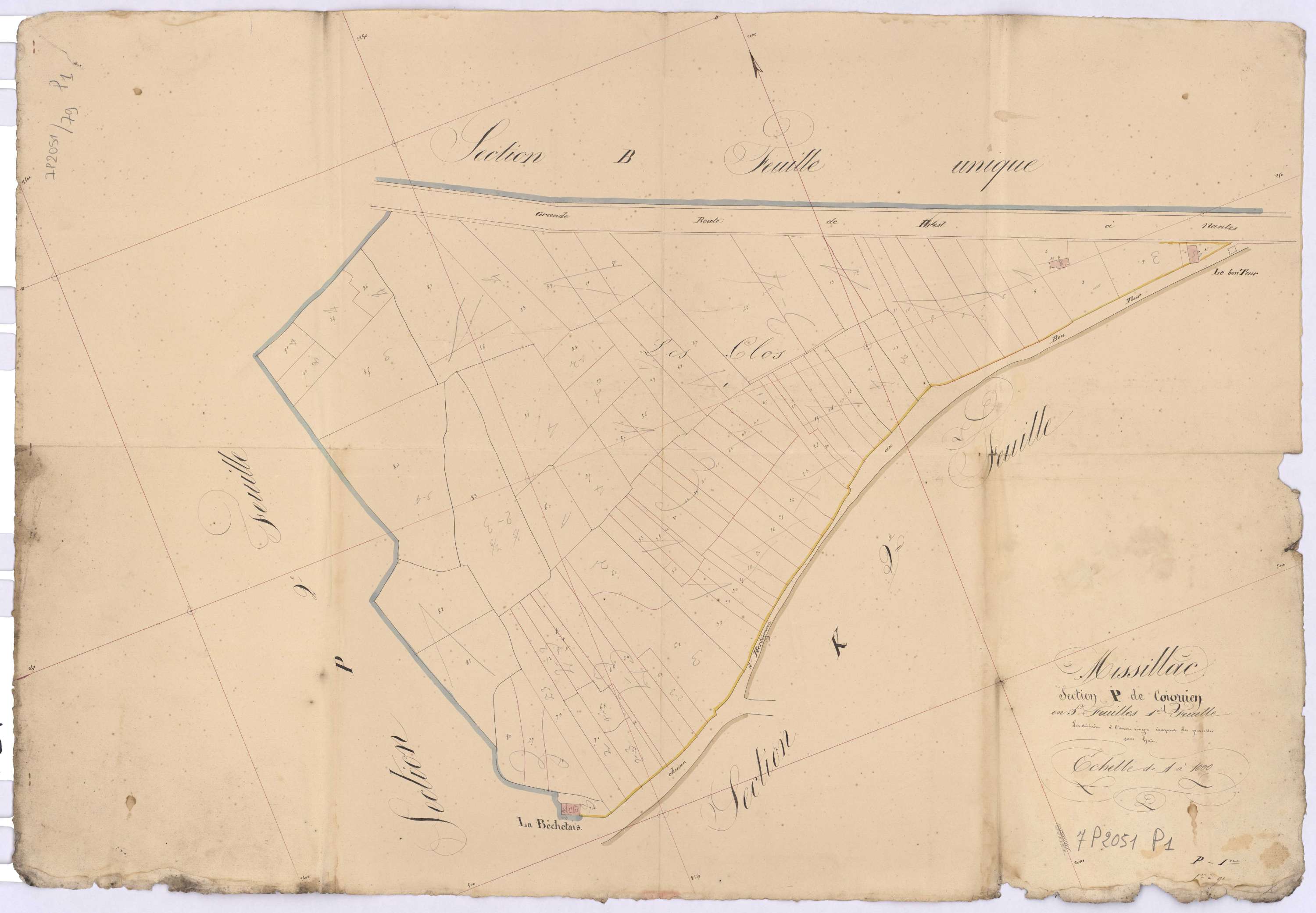 Missillac - Section P1 Coiquien (section de) ; 1-91