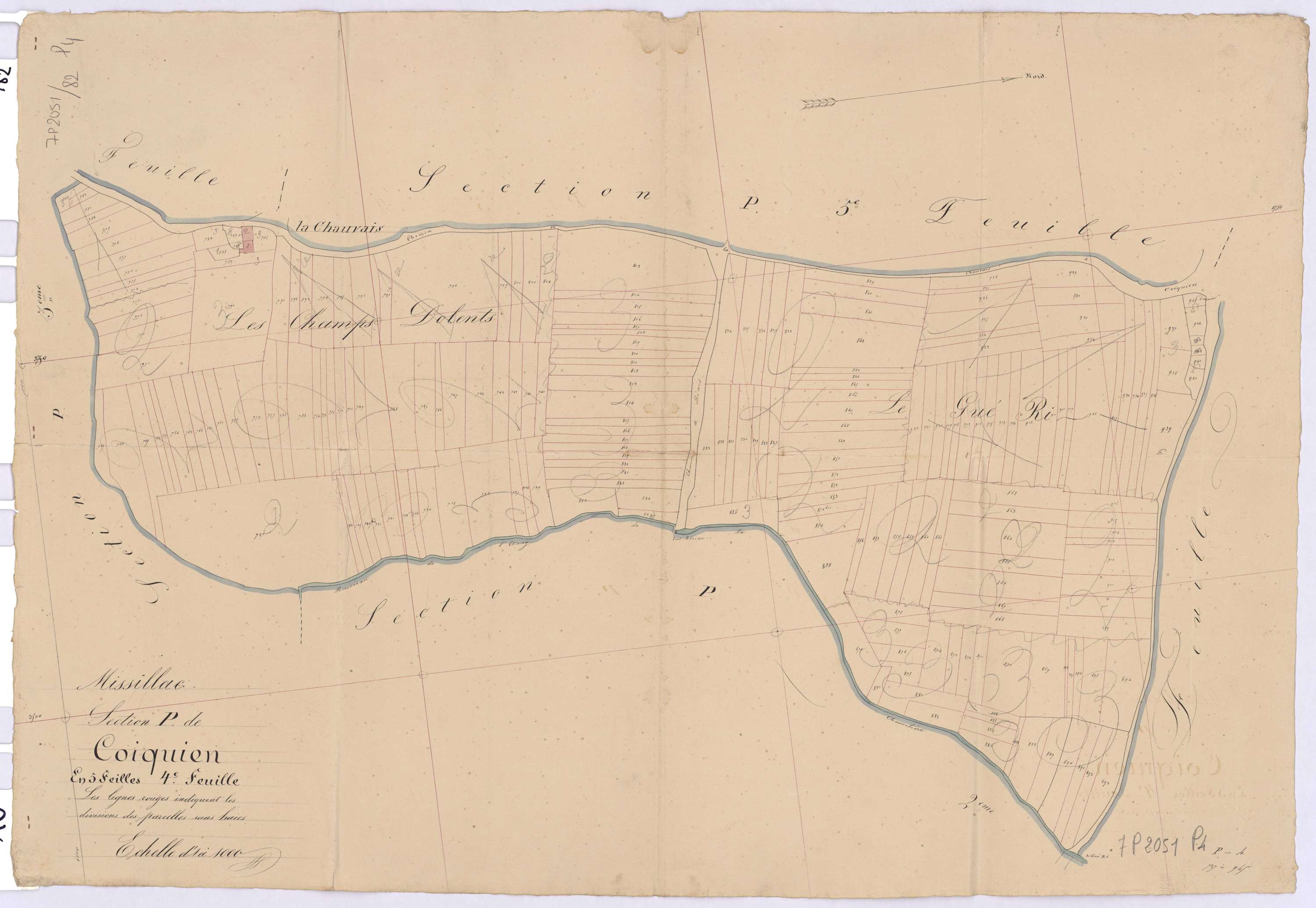 Missillac - Section P4 Coiquien (section de) ; 727-945