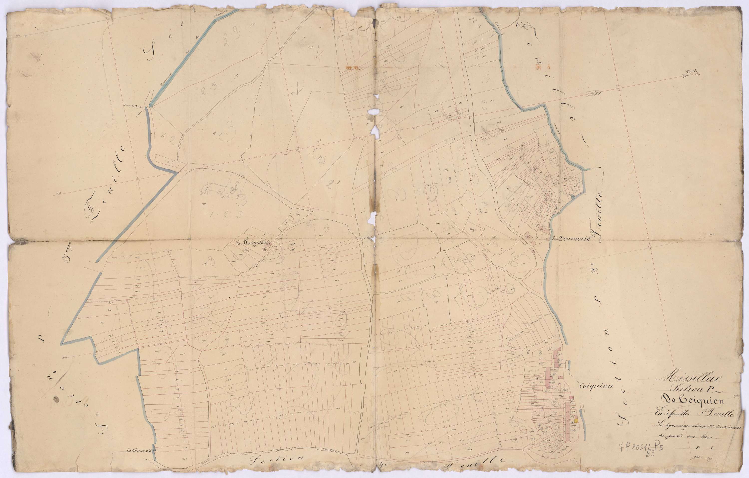 Missillac - Section P5 Coiquien (section de) ; 946-1417