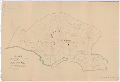 Missillac - Section K1 (développement) Perno (section de) ; 1-276 ; développement du village de La Régaudais