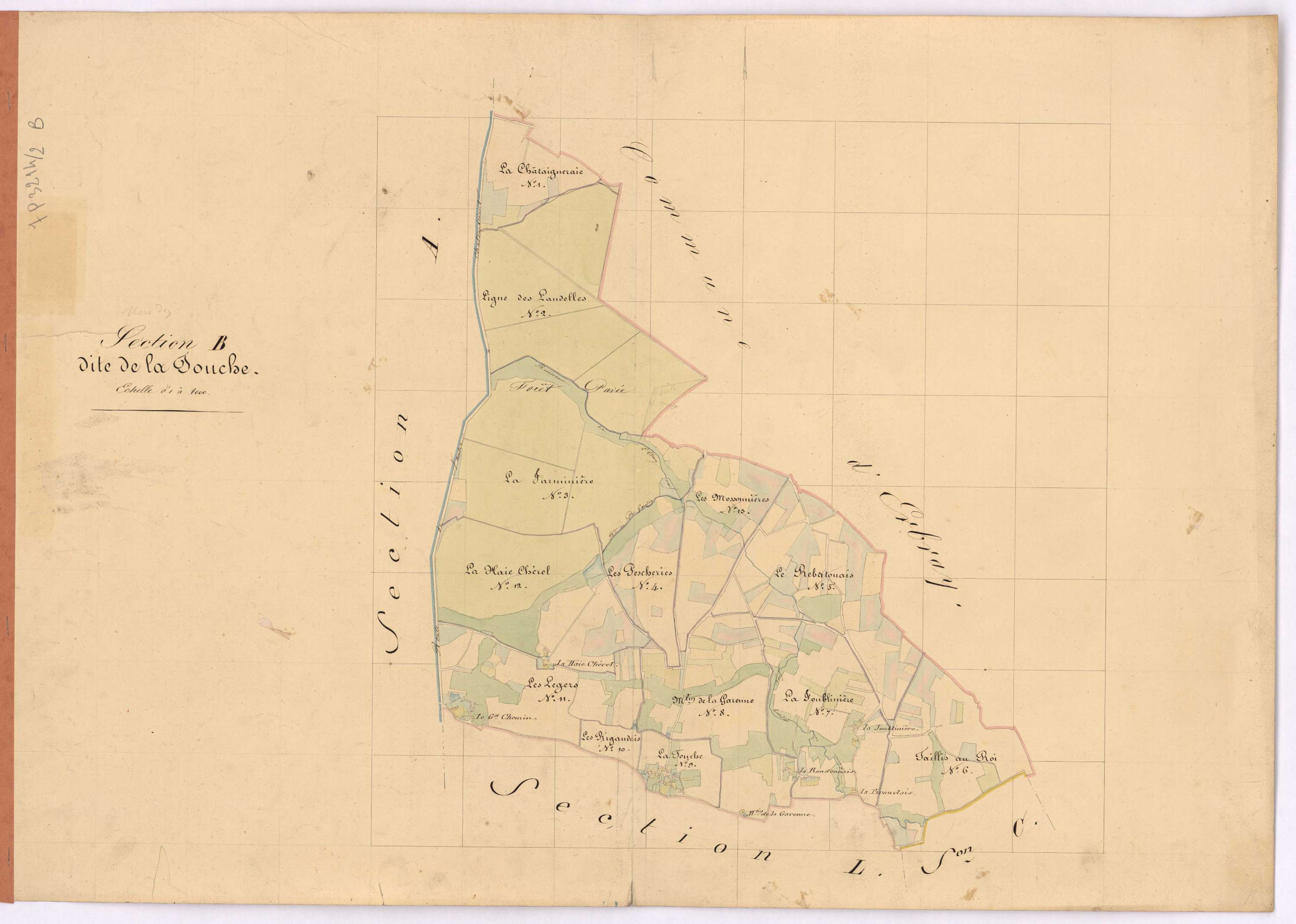 Moisdon-la-Rivière - Section B Touche (section de La)