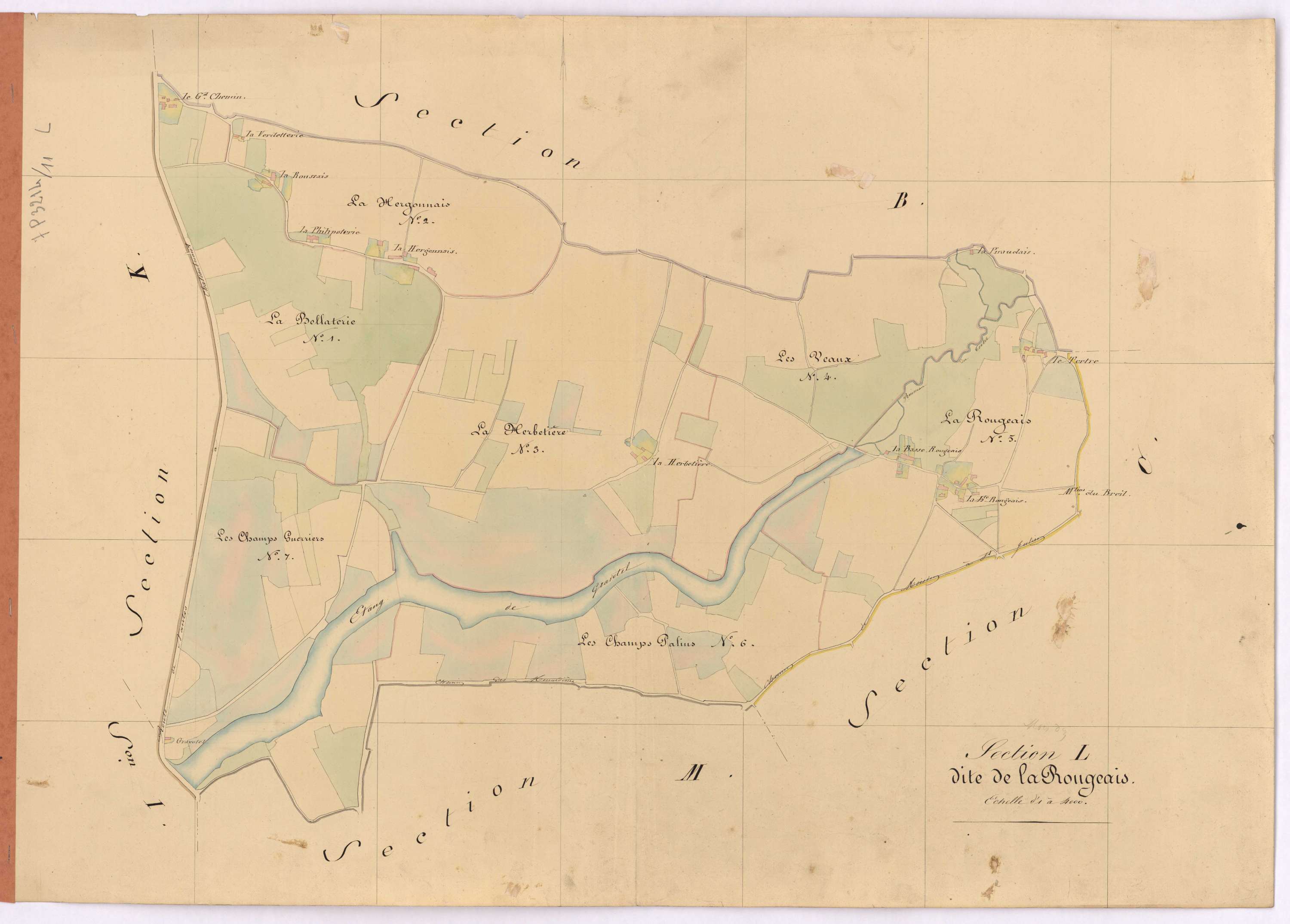 Moisdon-la-Rivière - Section L Rougeais (section de La)