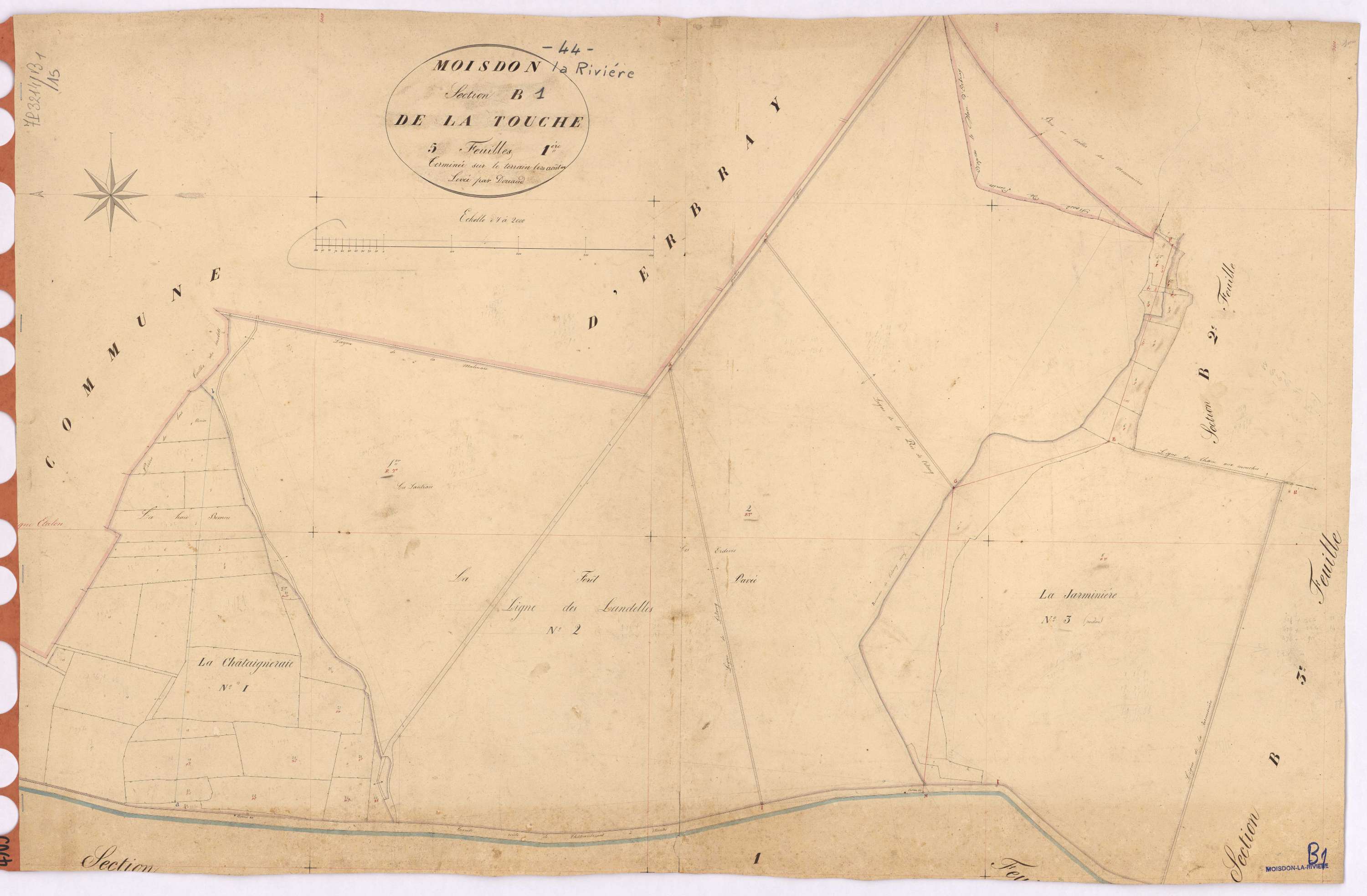 Moisdon-la-Rivière - Section B1 Touche (section de La)