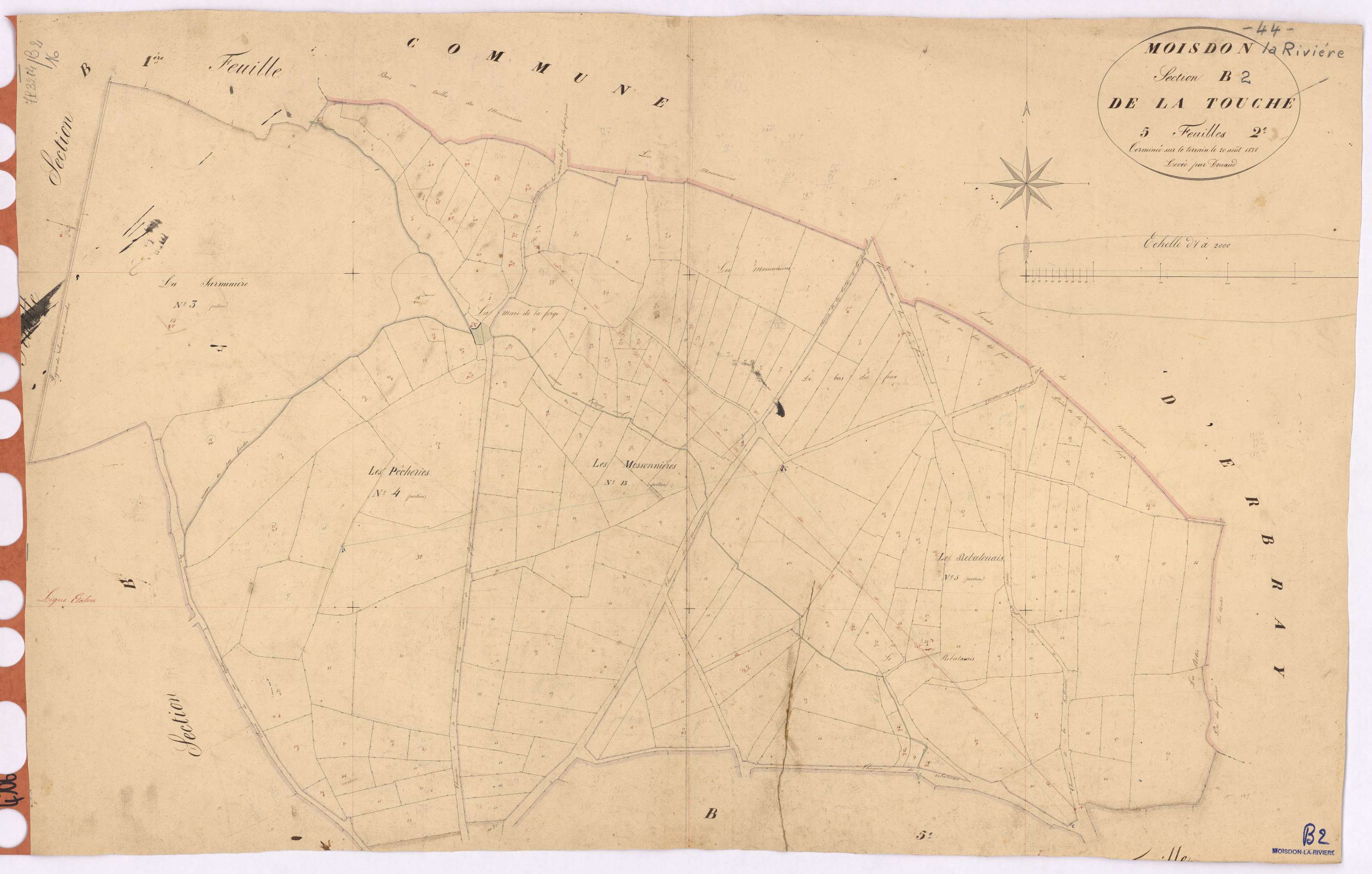 Moisdon-la-Rivière - Section B2 Touche (section de La)