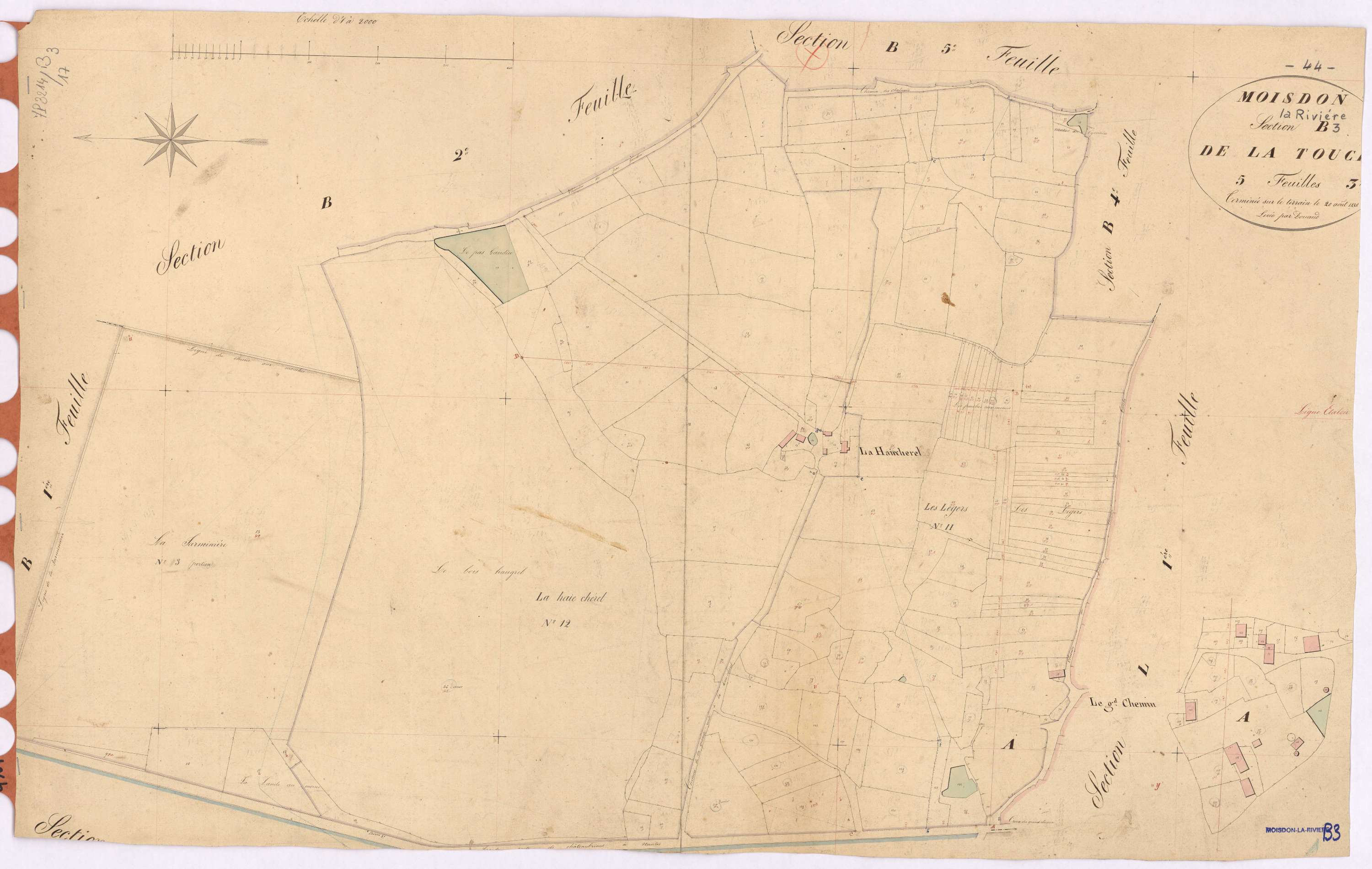Moisdon-la-Rivière - Section B3 Touche (section de La)