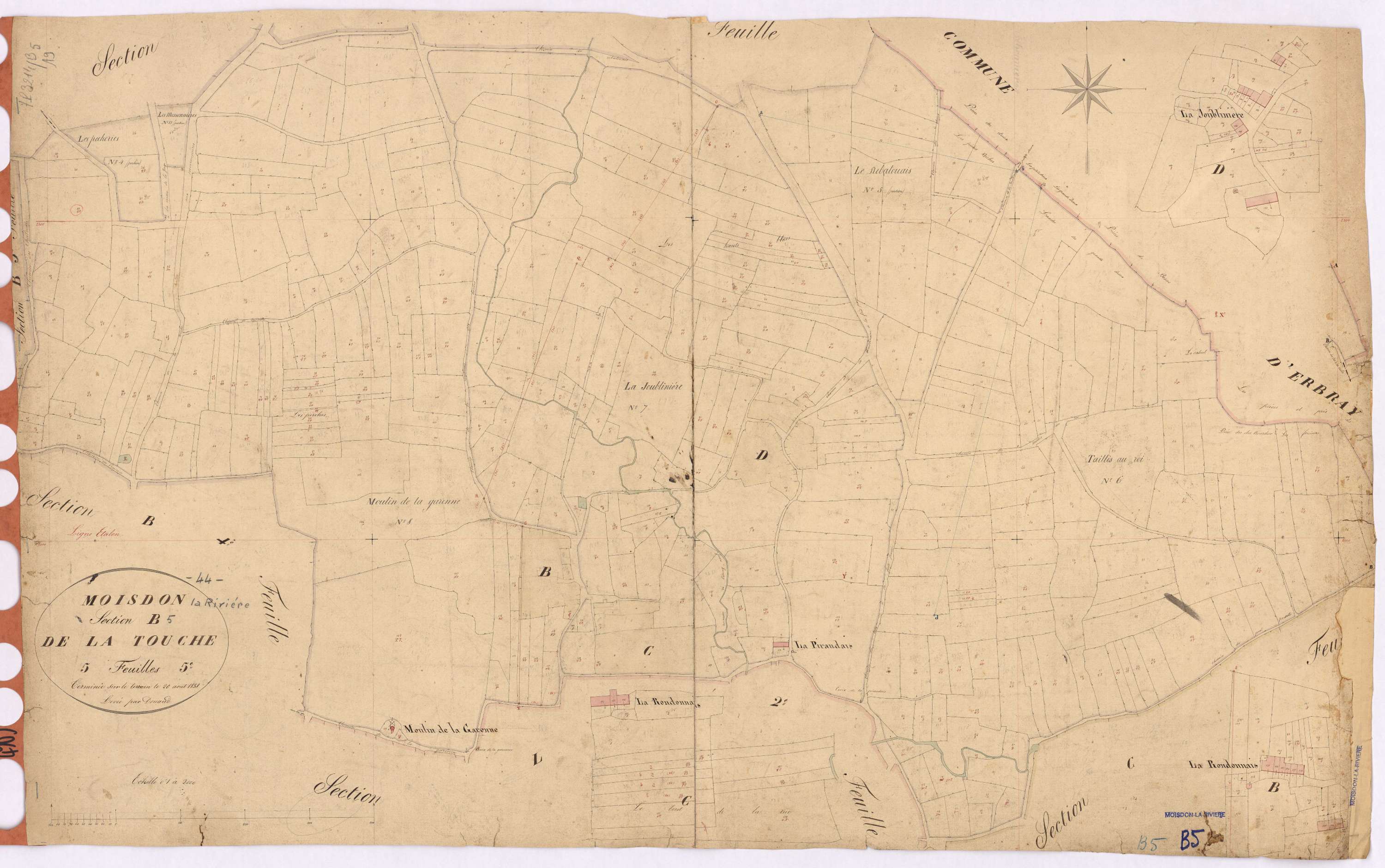 Moisdon-la-Rivière - Section B5 Touche (section de La)