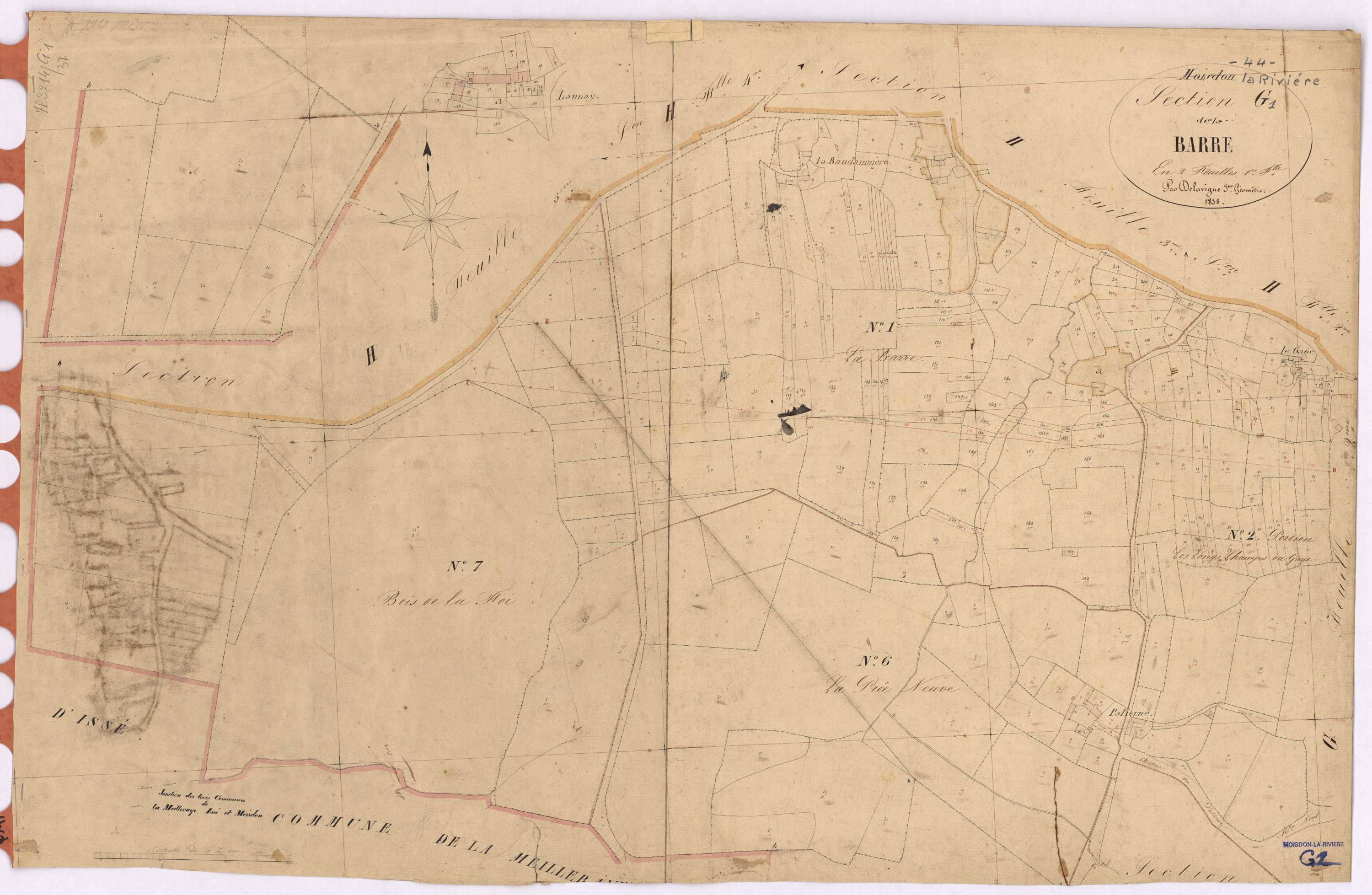 Moisdon-la-Rivière - Section G1 Barre (section de La)