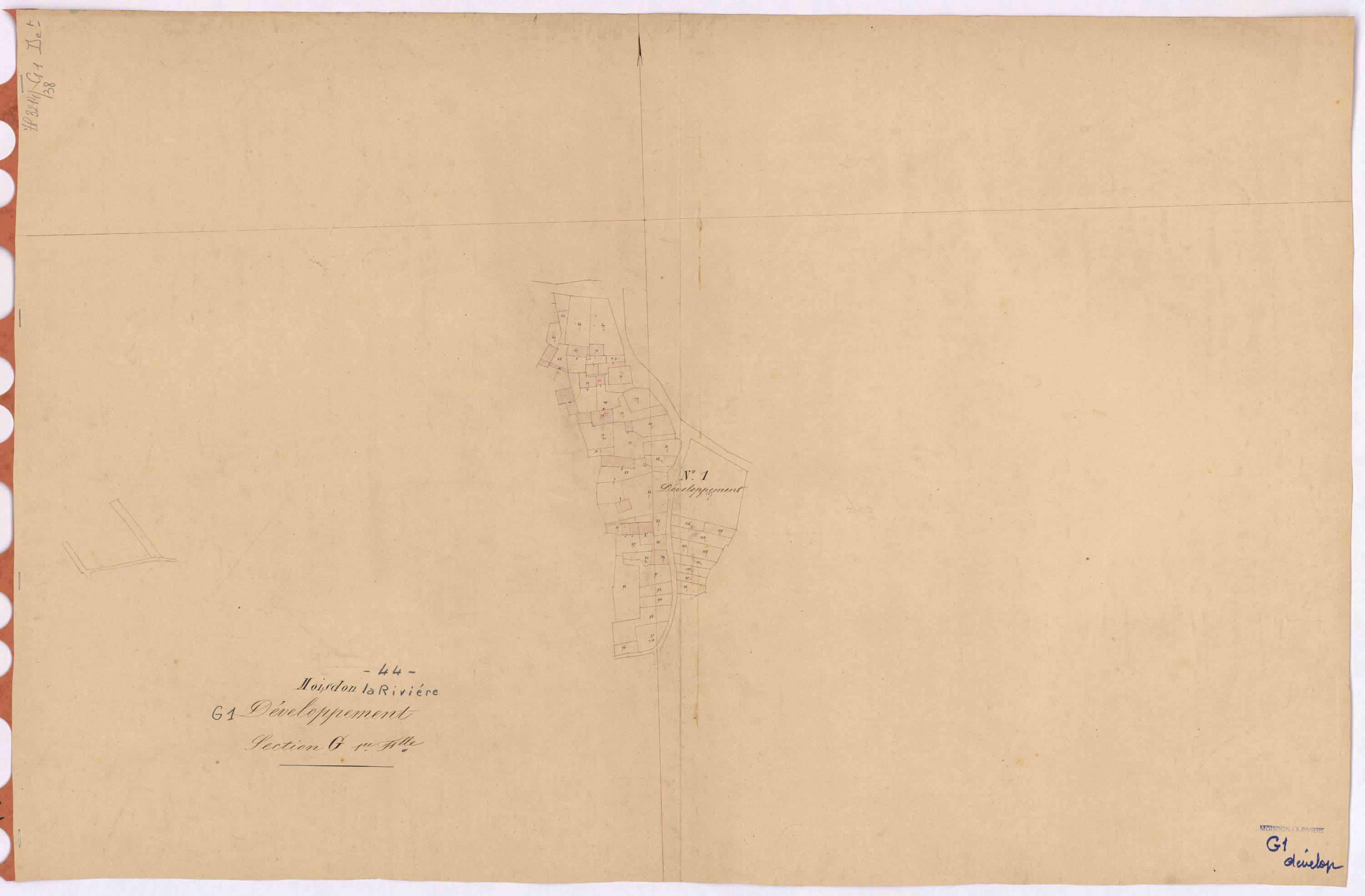 Moisdon-la-Rivière - Section G1 (développement) Barre (section de La) ; développement n°1