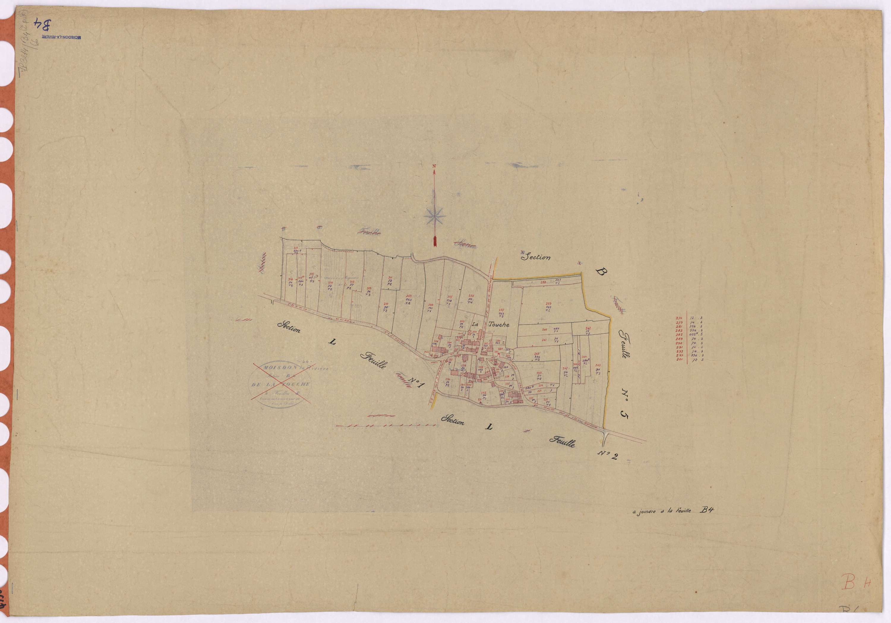 Moisdon-la-Rivière - Section B4 Touche (section de La) ; 191-367