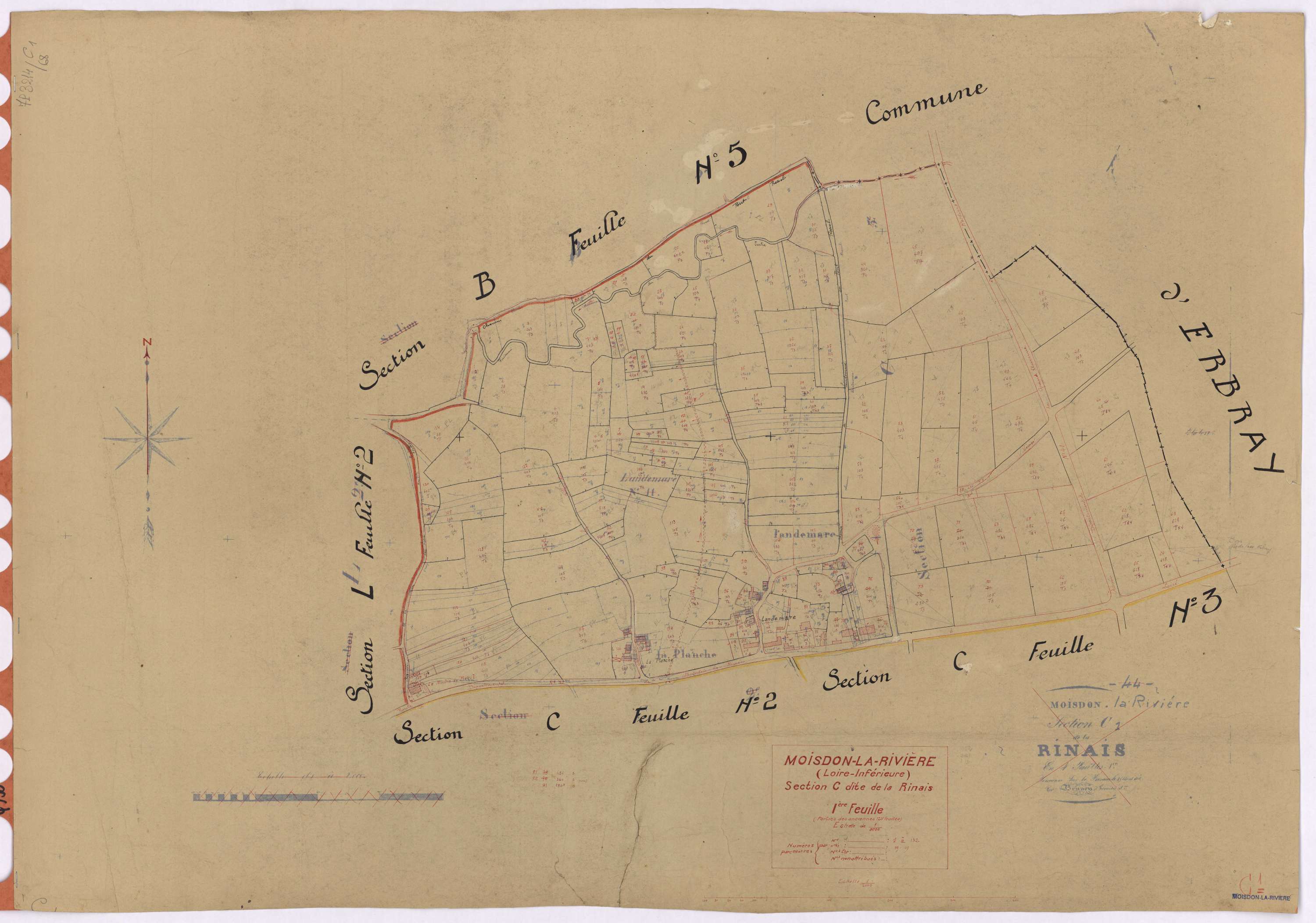 Moisdon-la-Rivière - Section C1 Rinais (section de La) ; 1-132