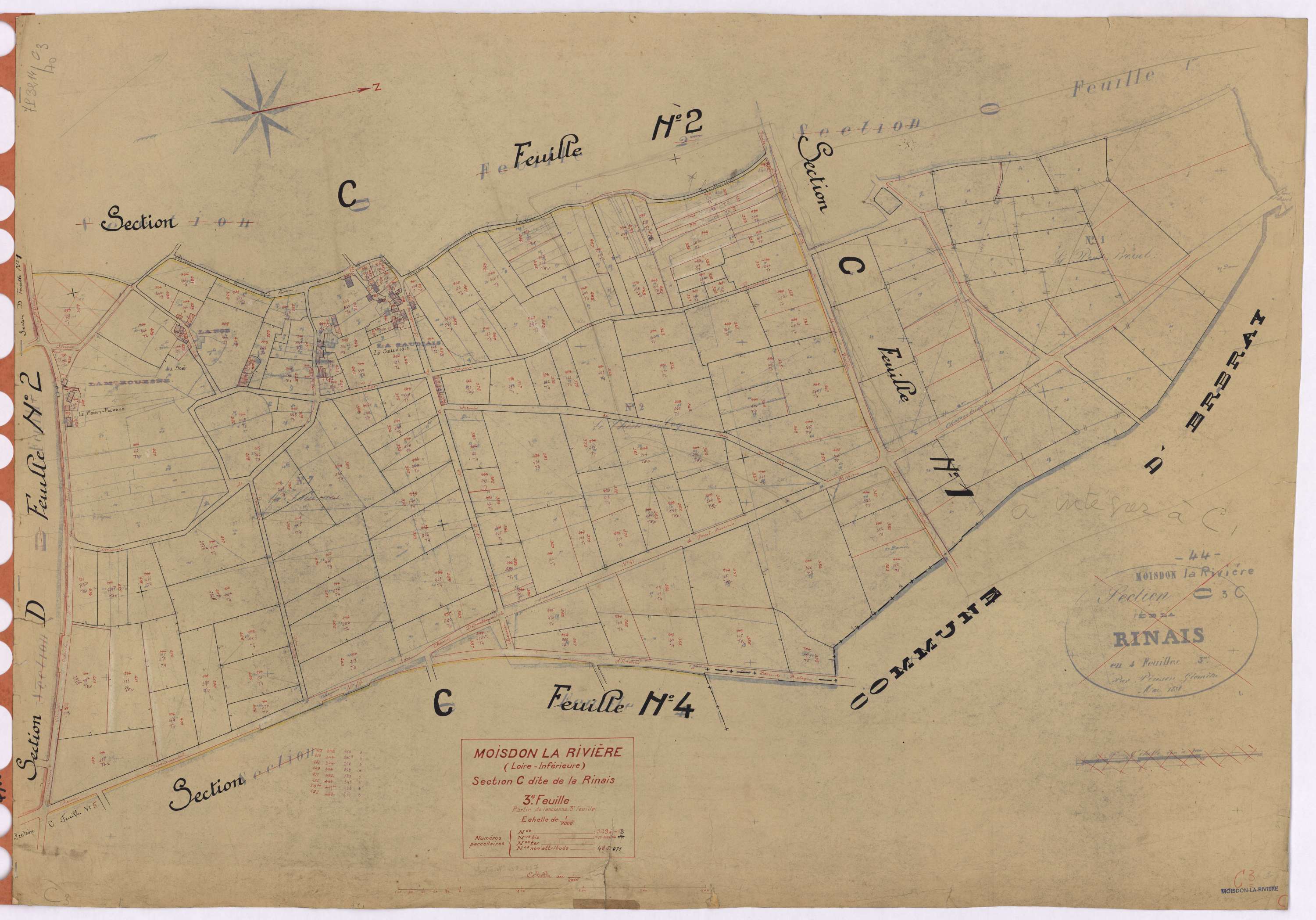 Moisdon-la-Rivière - Section C3 Rinais (section de La) ; 329-472