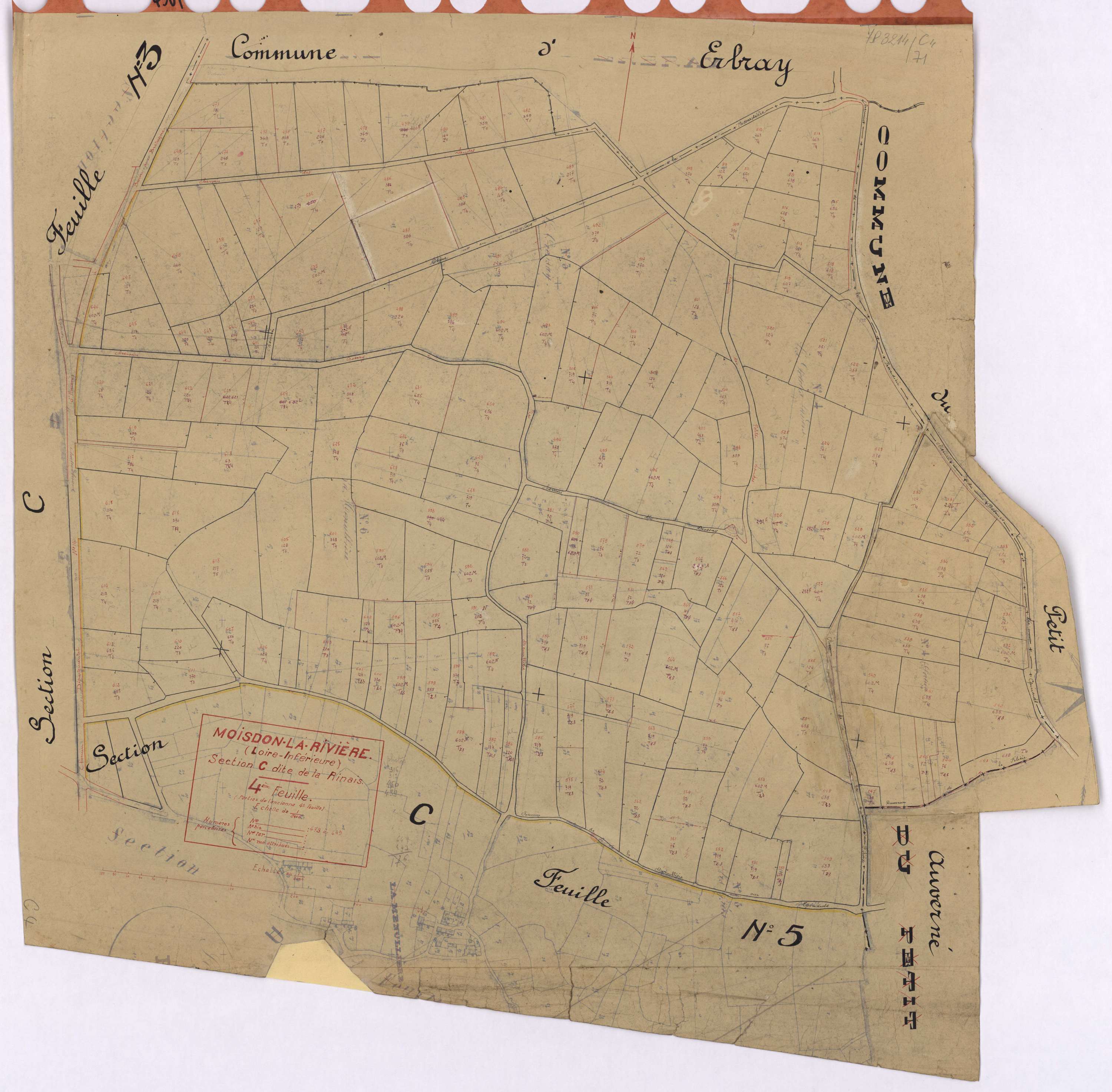 Moisdon-la-Rivière - Section C4 Rinais (section de La) ; 473-649