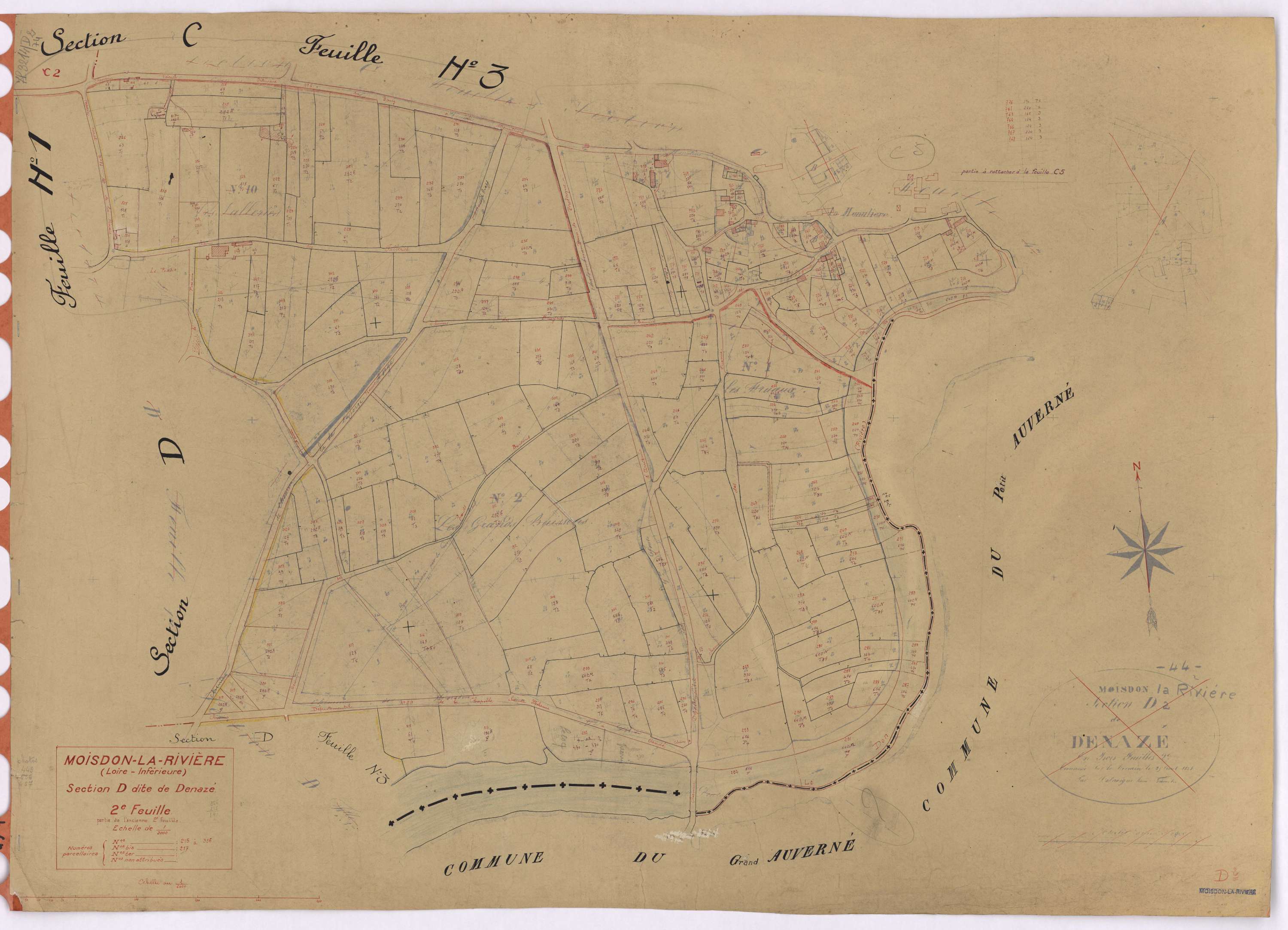 Moisdon-la-Rivière - Section D2 Denazé (section de) ; 215-356