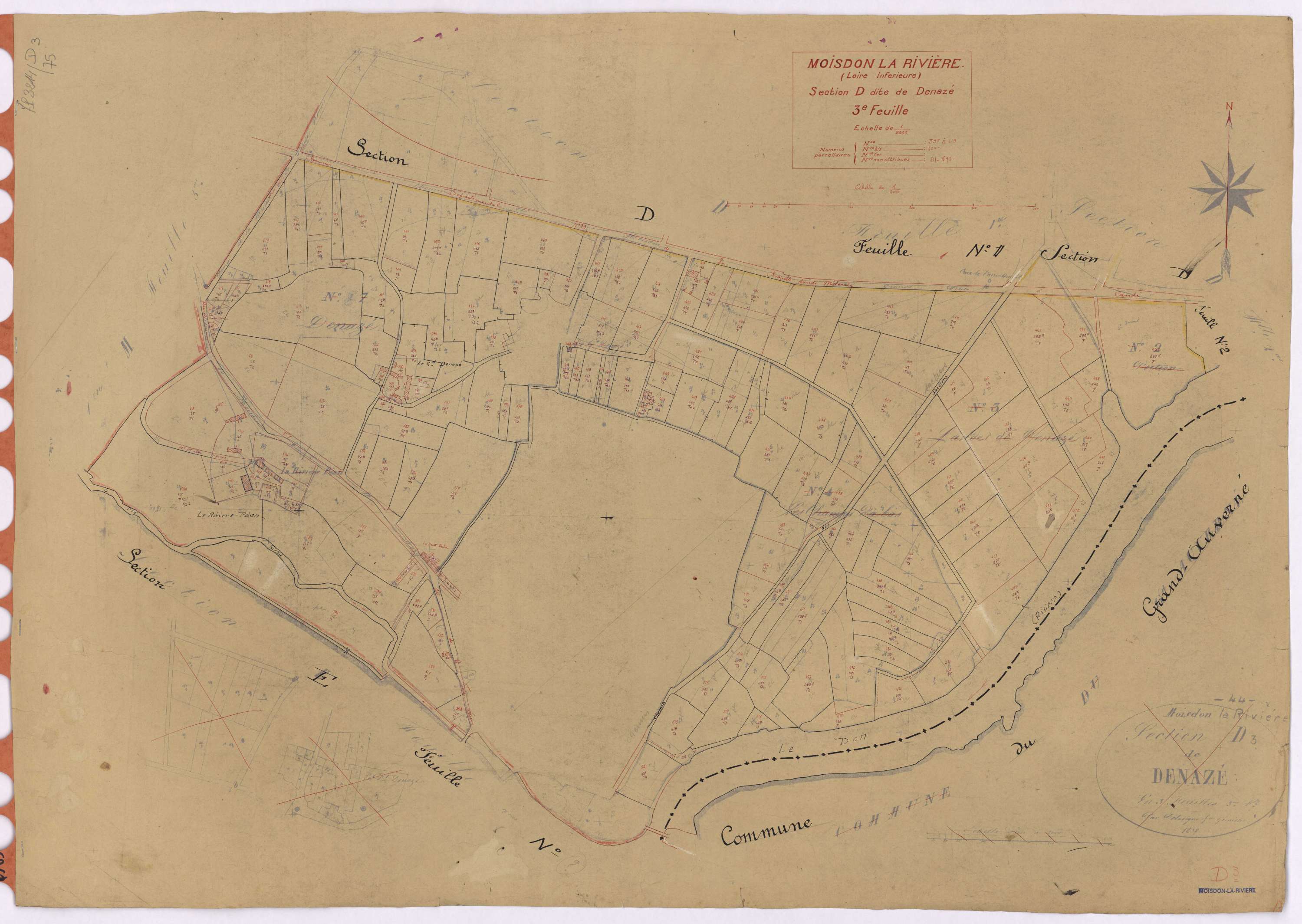 Moisdon-la-Rivière - Section D3 Denazé (section de) ; 357-619
