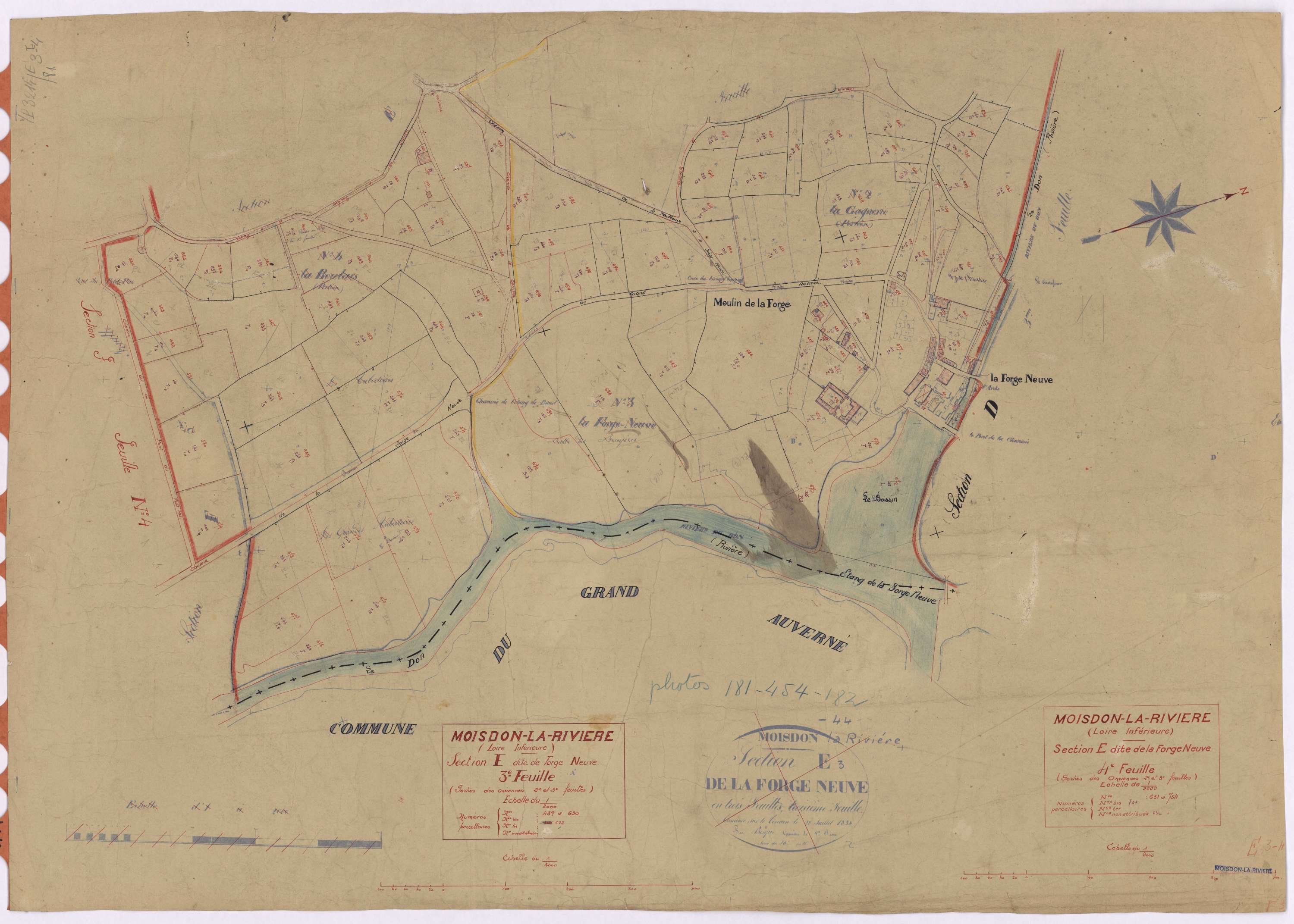 Moisdon-la-Rivière - Section E3 E4 Forge Neuve (section de La) ; 489-630 ; 631-754