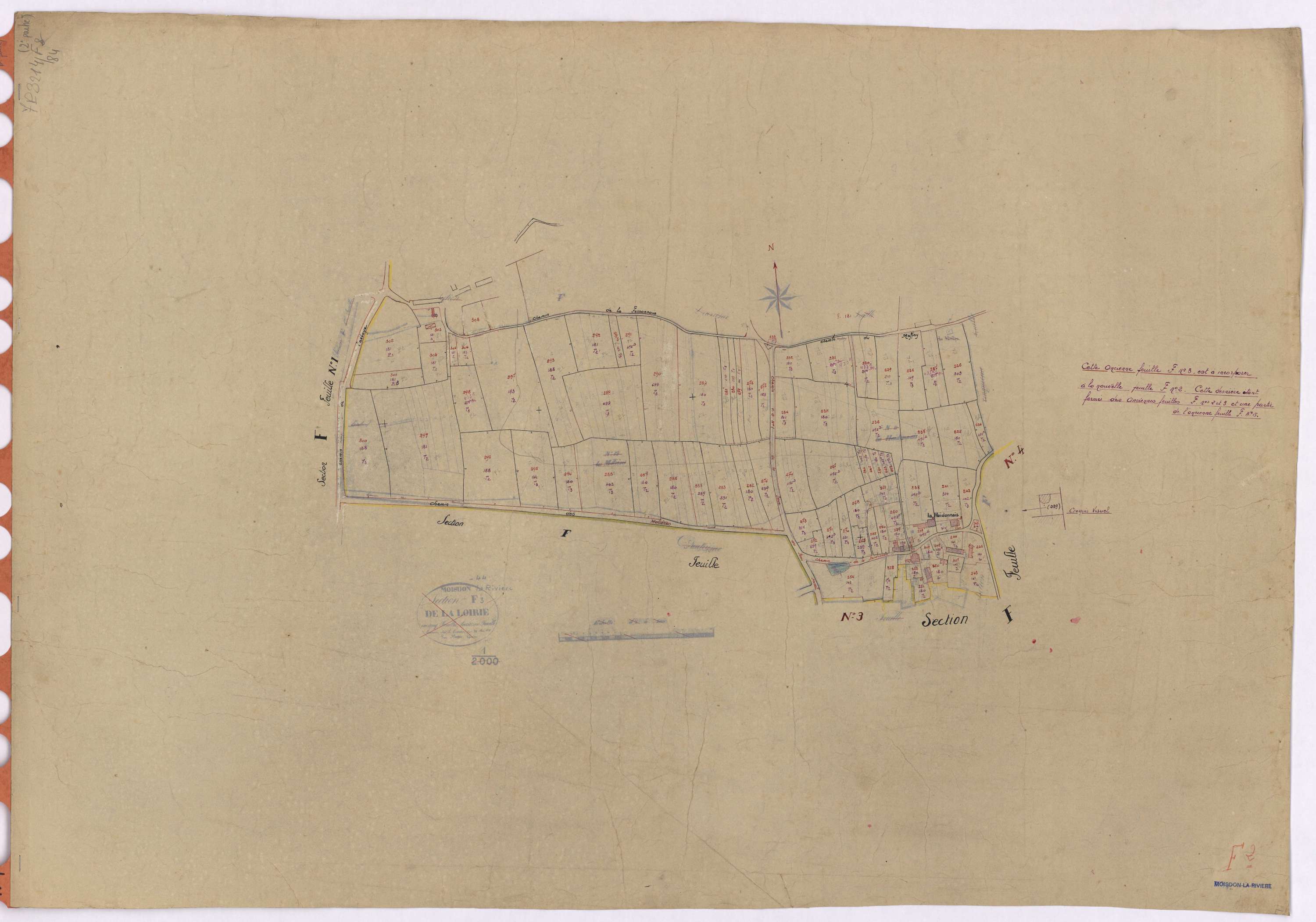 Moisdon-la-Rivière - Section F2 Loirie (section de La) ; 135-323