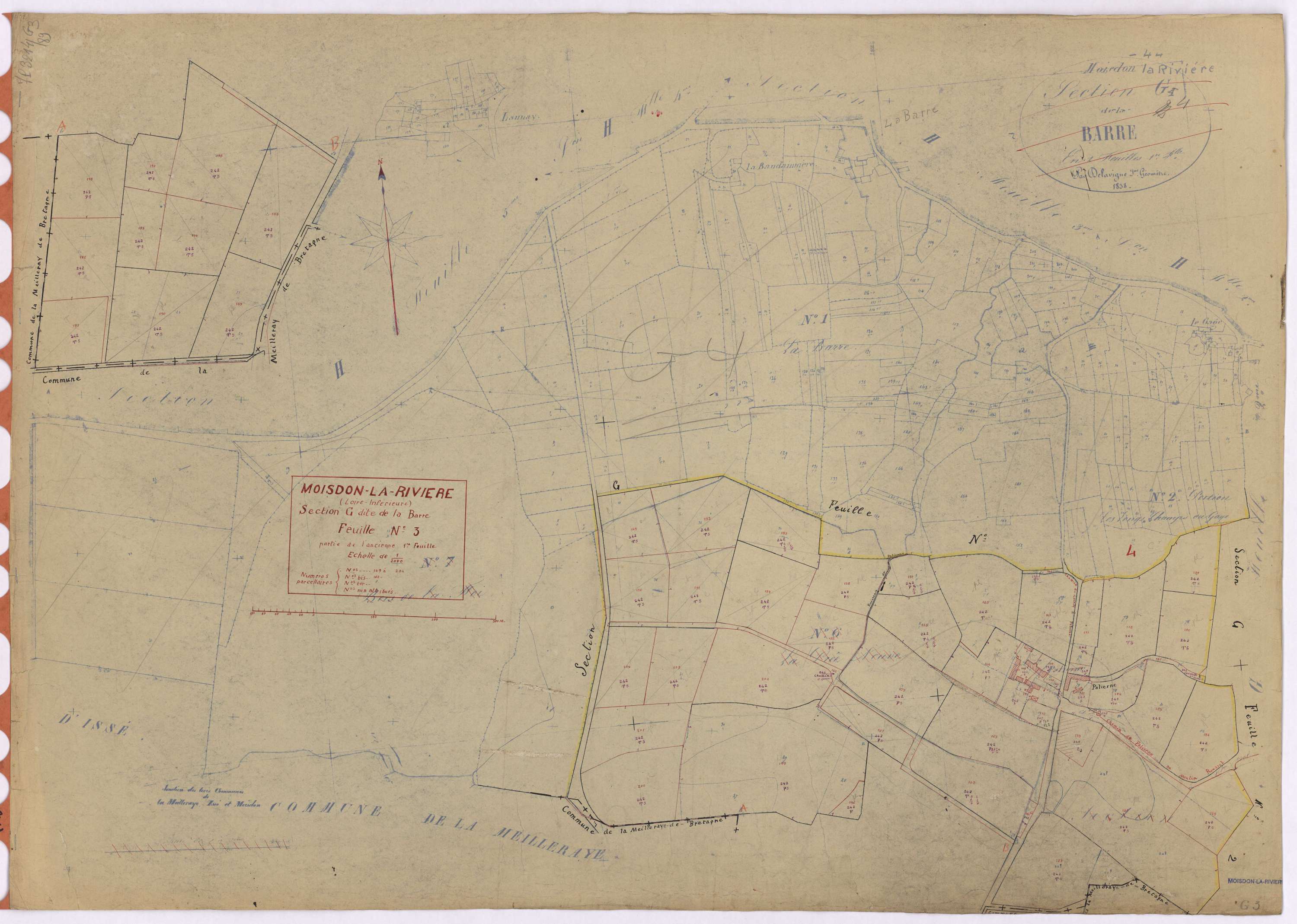 Moisdon-la-Rivière - Section G3 Barre (section de la) ; 149-204