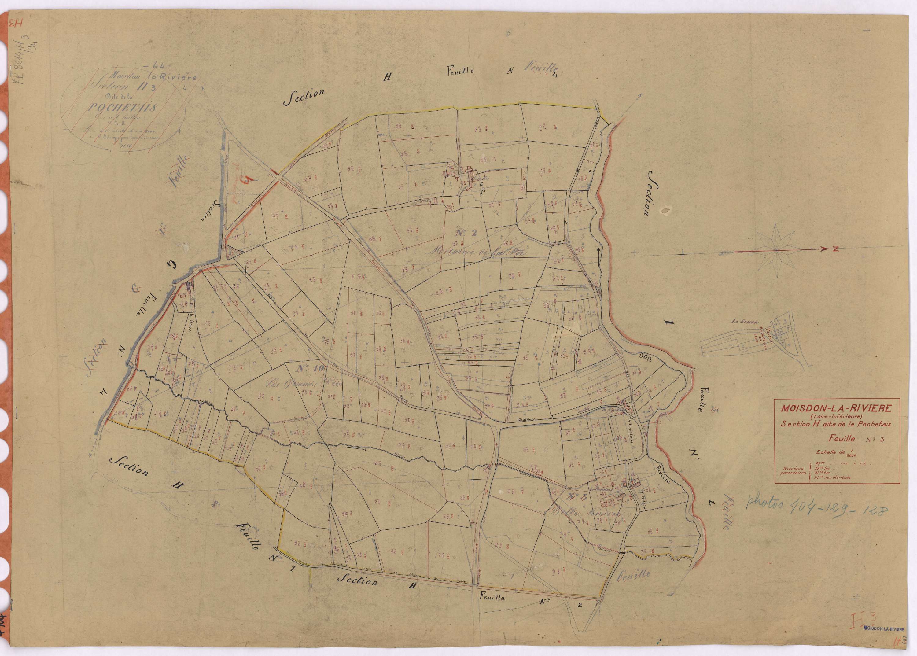 Moisdon-la-Rivière - Section H3 Pochetais (section de La) ; 252-413