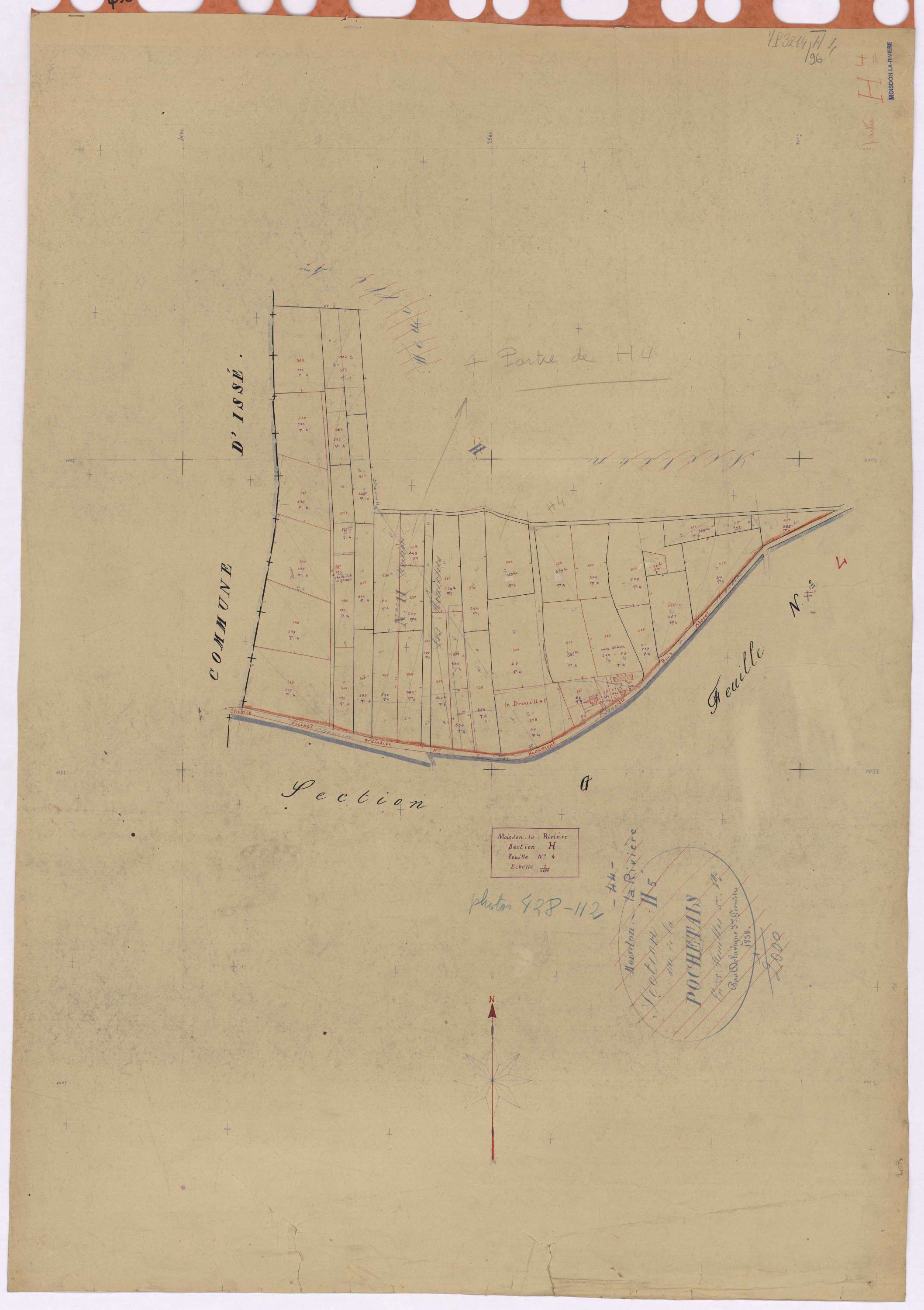 Moisdon-la-Rivière - Section H4 Pochetais (section de La) ; 414-571