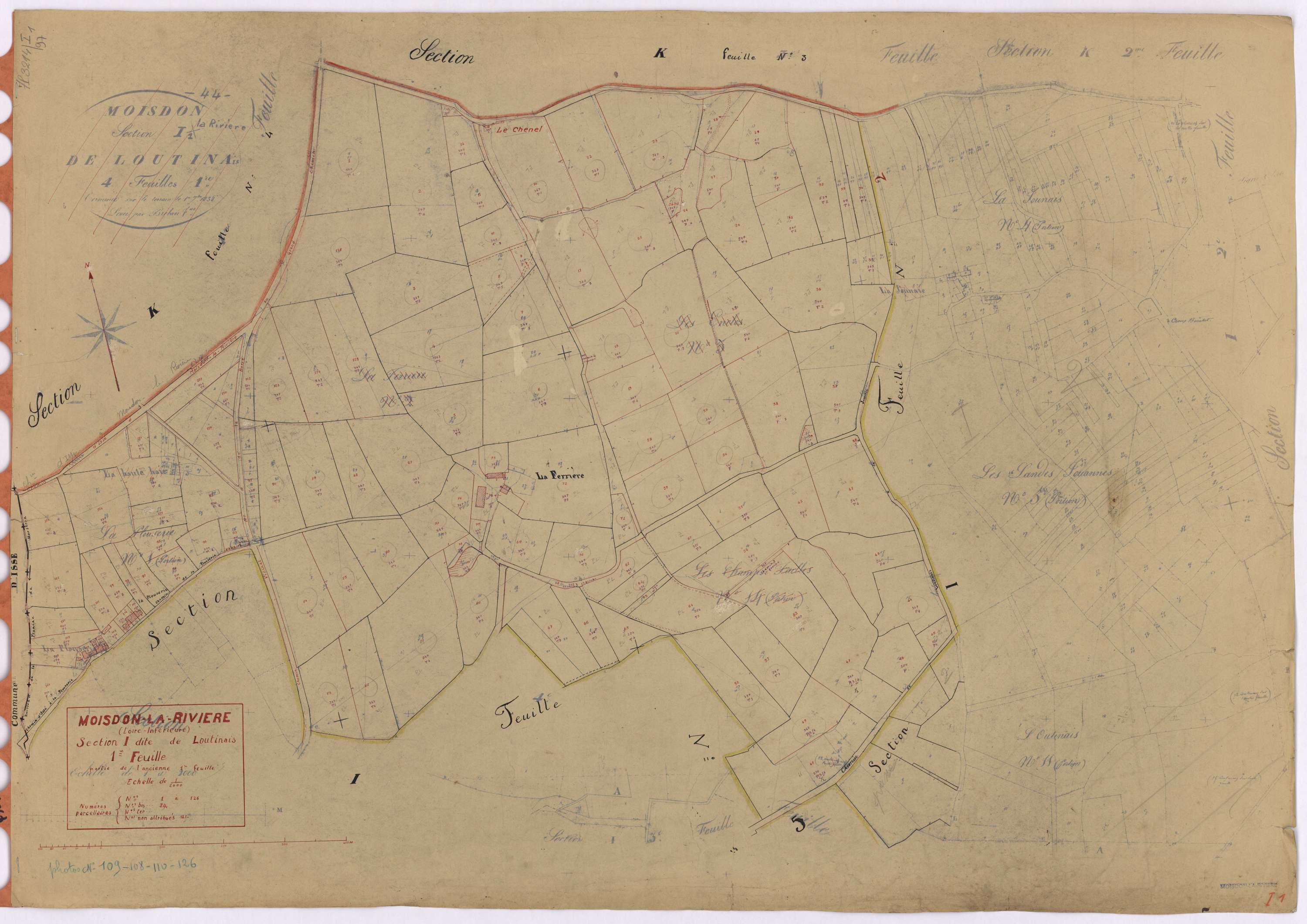 Moisdon-la-Rivière - Section I1 Loutinais (section de) ; 1-126