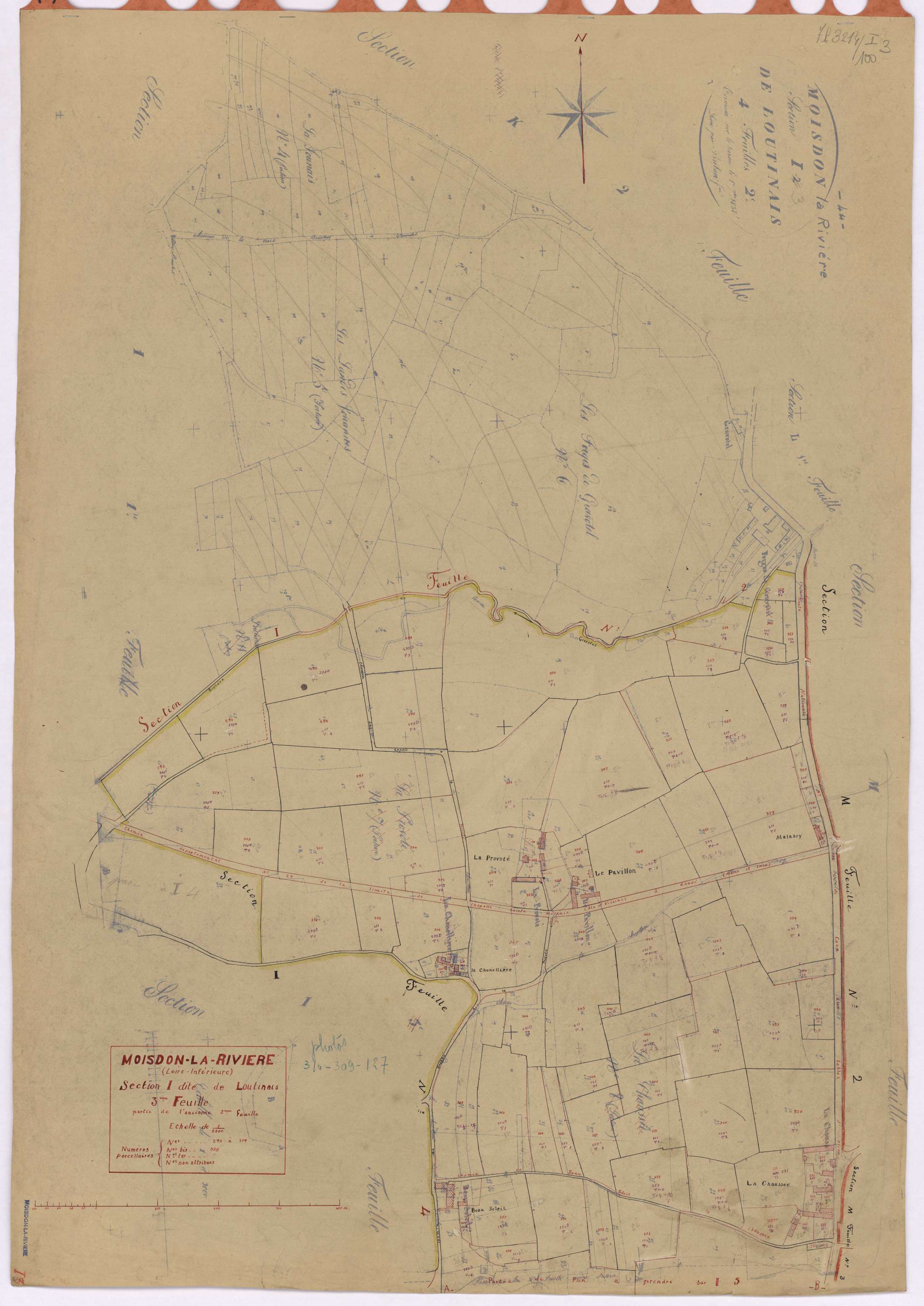 Moisdon-la-Rivière - Section I3 Loutinais (section de) ; 293-379