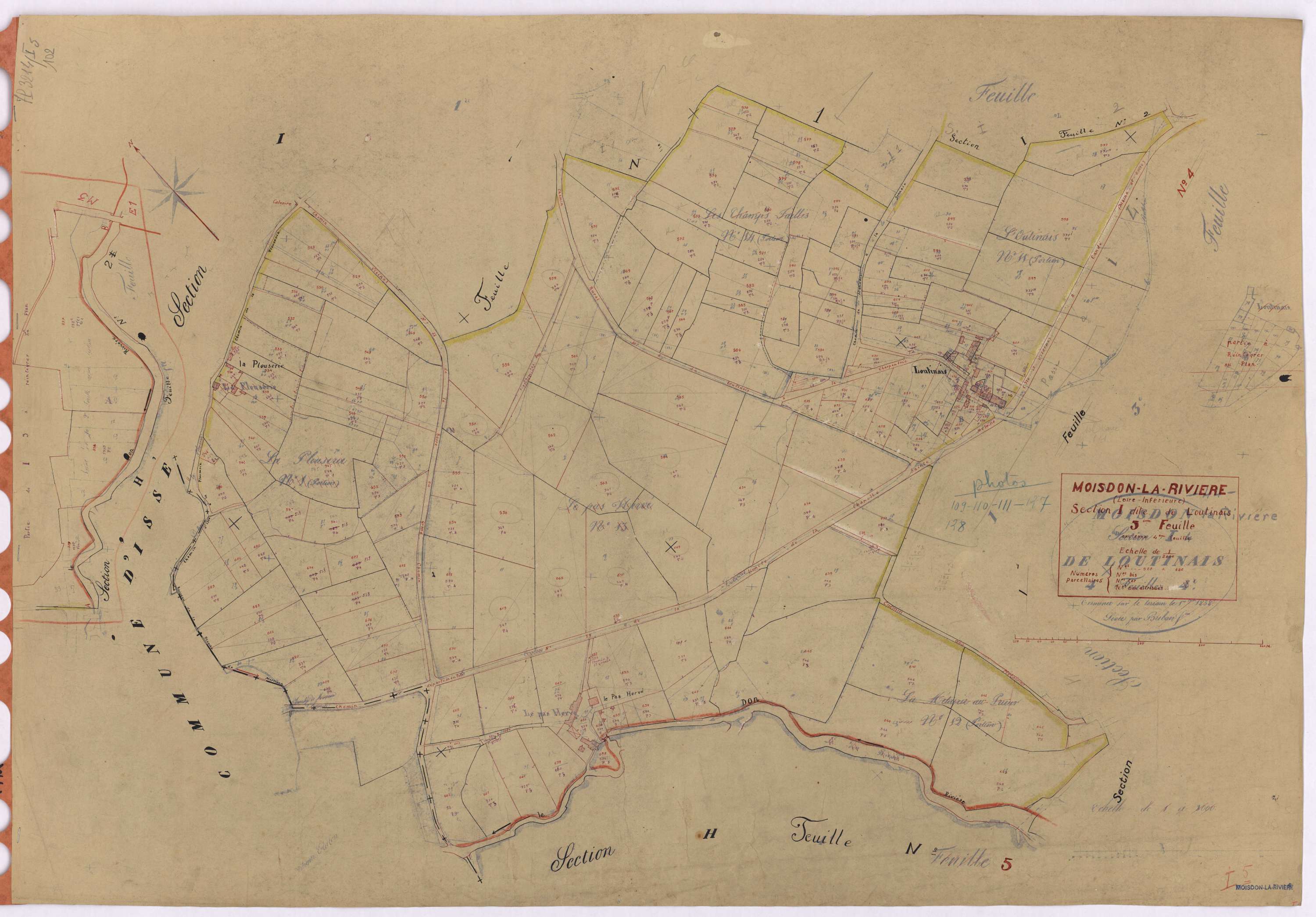 Moisdon-la-Rivière - Section I5 Loutinais (section de) ; 528-686