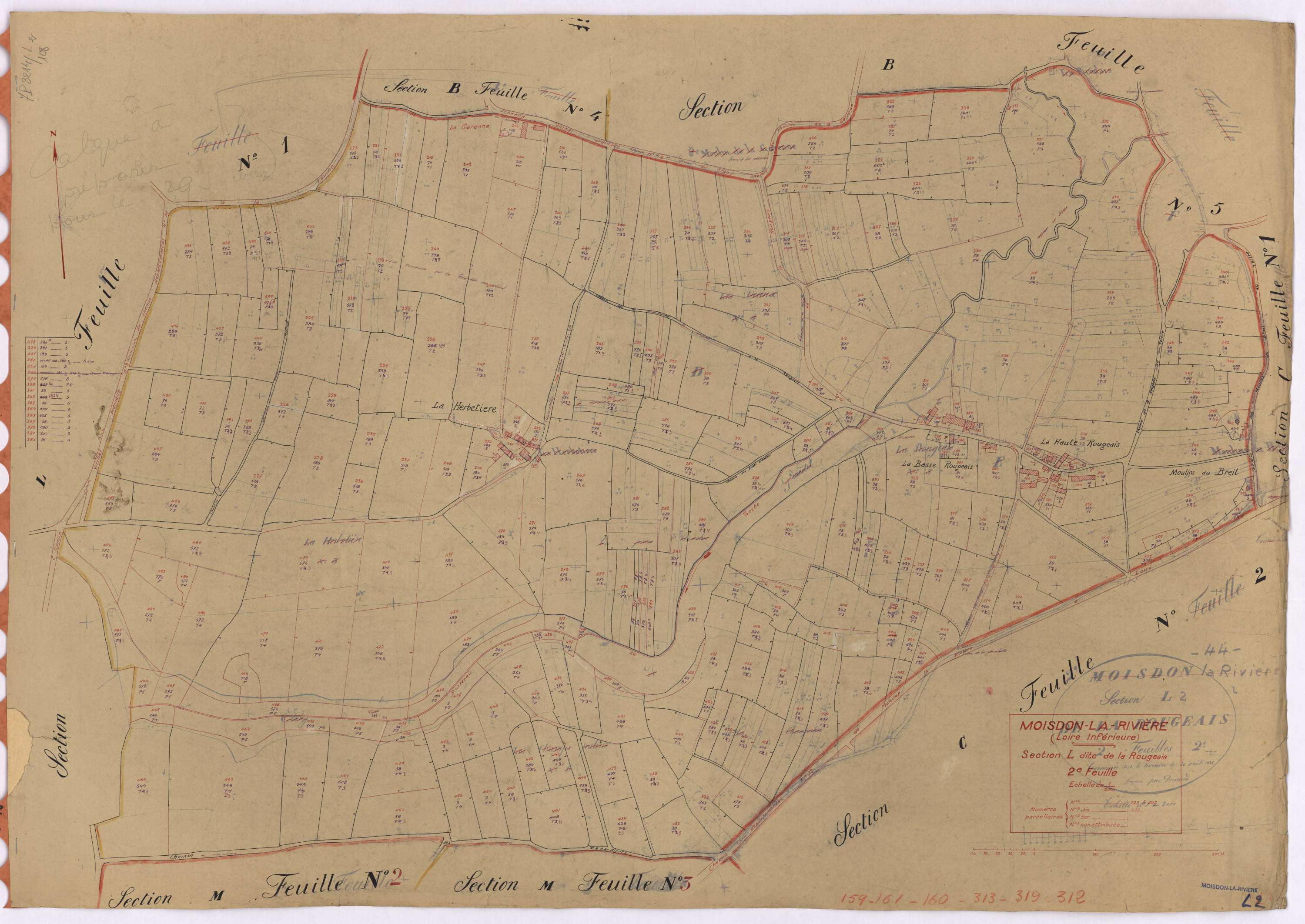 Moisdon-la-Rivière - Section L2 Rougeais (section de La) ; 223-502