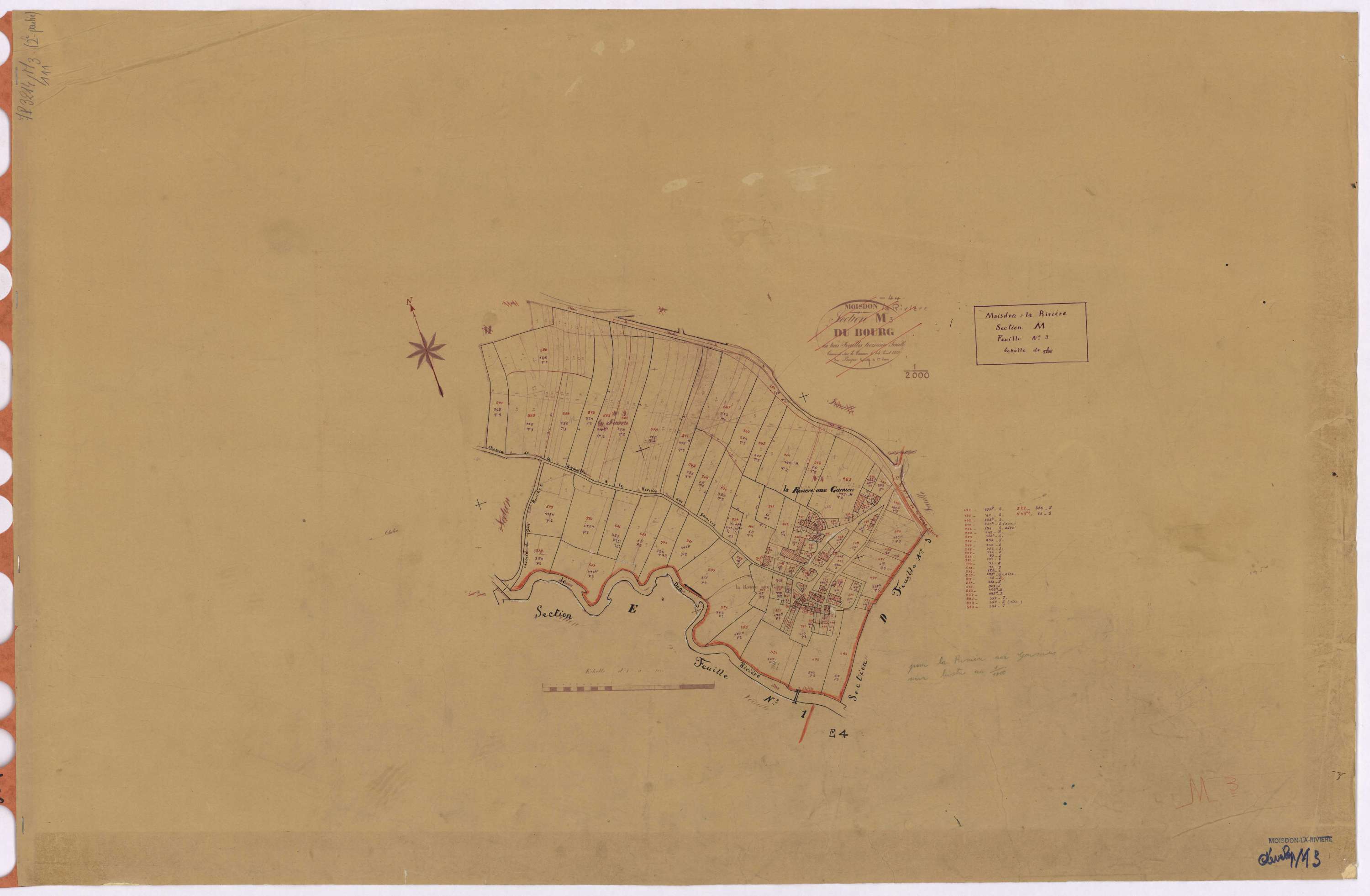 Moisdon-la-Rivière - Section M3 Bourg (section du) ; 386-667