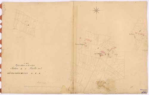 Moisdon-la-Rivière - Section L2 (développement) Rougeais (section de La) ; développement des villages de La Haute Roussais, de La Basse Roussais, du Tertre et de diverses parcelles