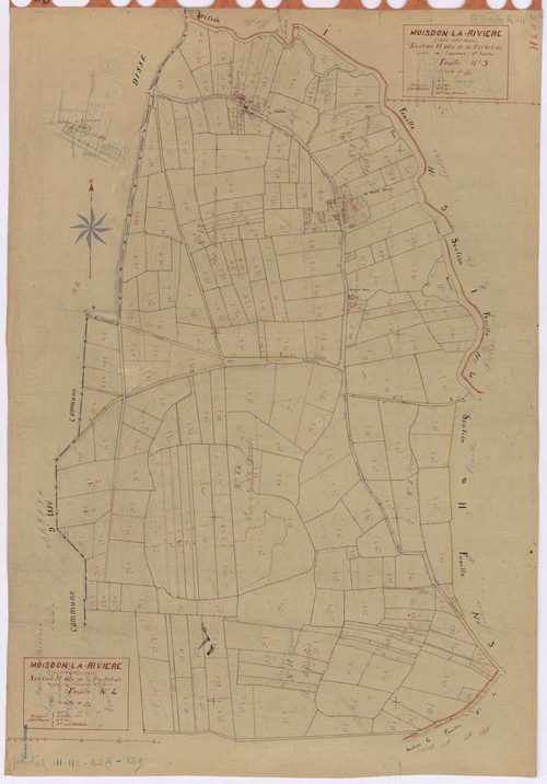 Moisdon-la-Rivière - Section H4 H5 Pochetais (section de La) ; 414-571 ; 572-704