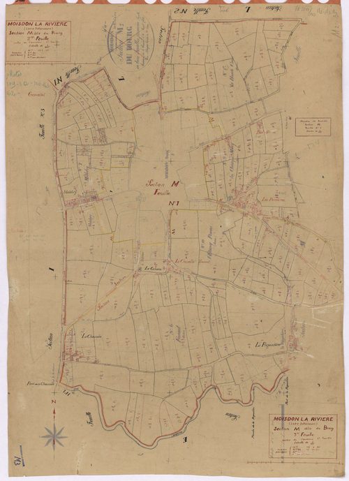 Moisdon-la-Rivière - Section M2 M3 M4 Bourg (section du) ; 314-385 ; 386-667
