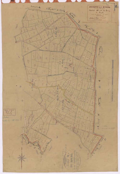 Moisdon-la-Rivière - Section M3 M4 Bourg (section du) ; 386-667 ; 668-853