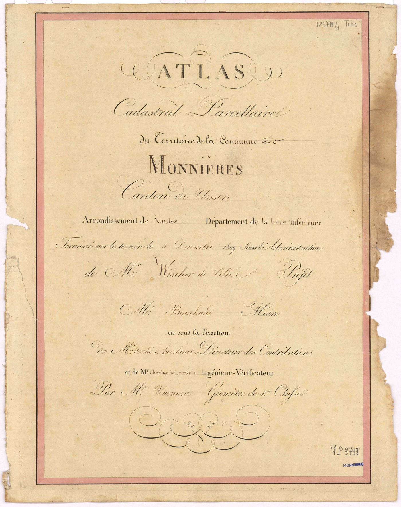 Monnières - Titre