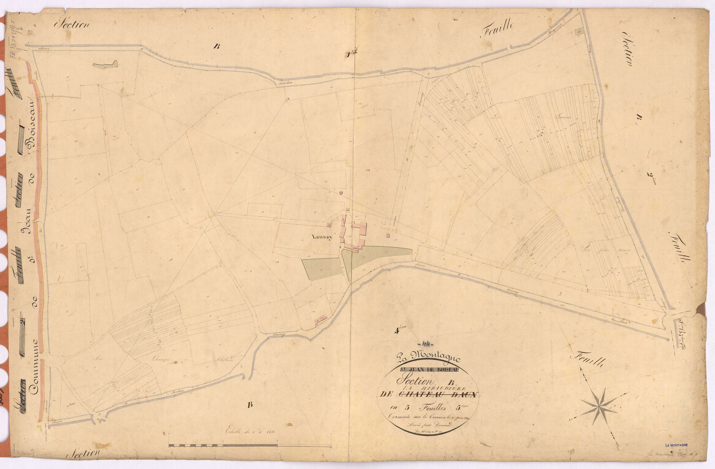 La Montagne - Section B5 Hibaudière (section de La) ; 1749-1955