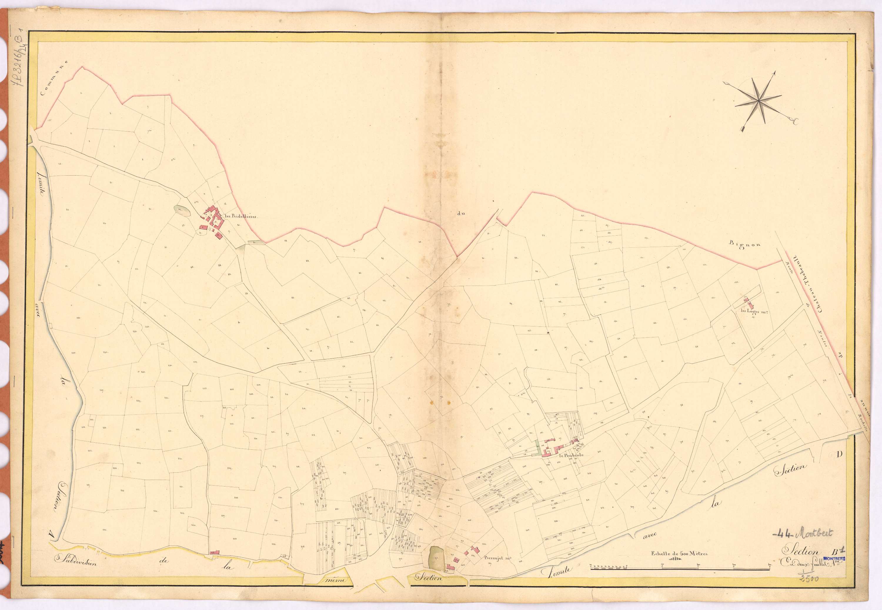Montbert - Section B1 Ridellières (section des)