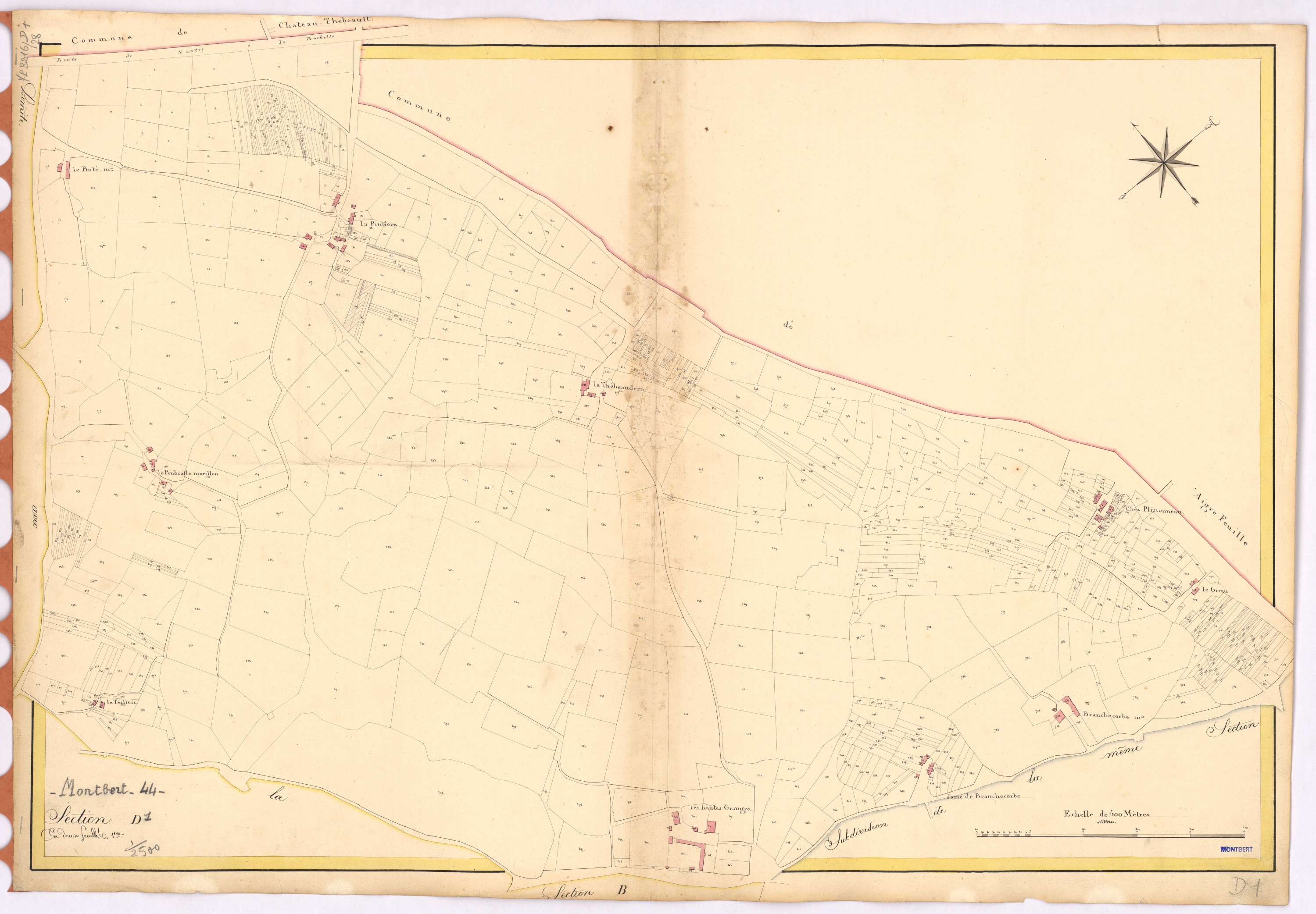 Montbert - Section D1 Hautes Granges (section des)
