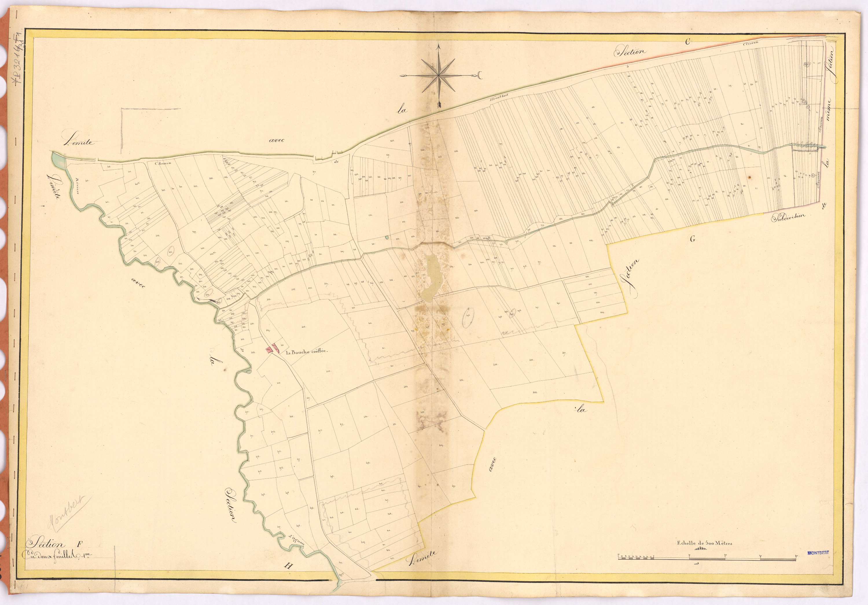 Montbert - Section F1 Bauche coëffée (section de La)