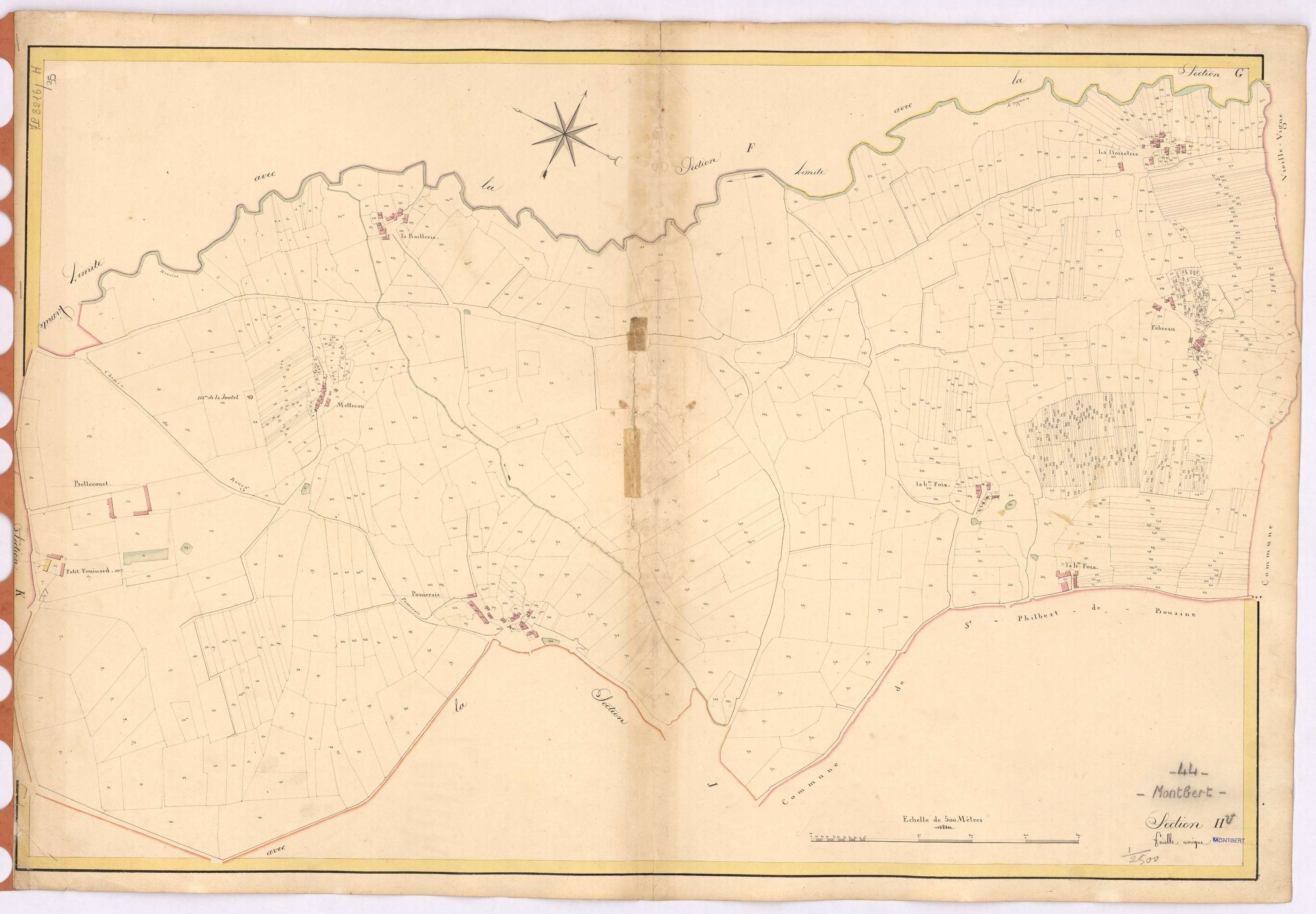 Montbert - Section H Noizetrie (section de La)