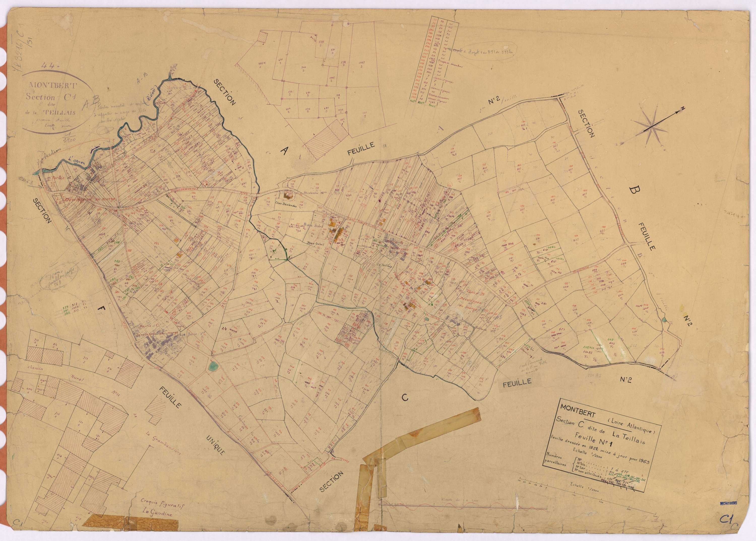 Montbert - Section C1 Teillais (section des) ; 1-677