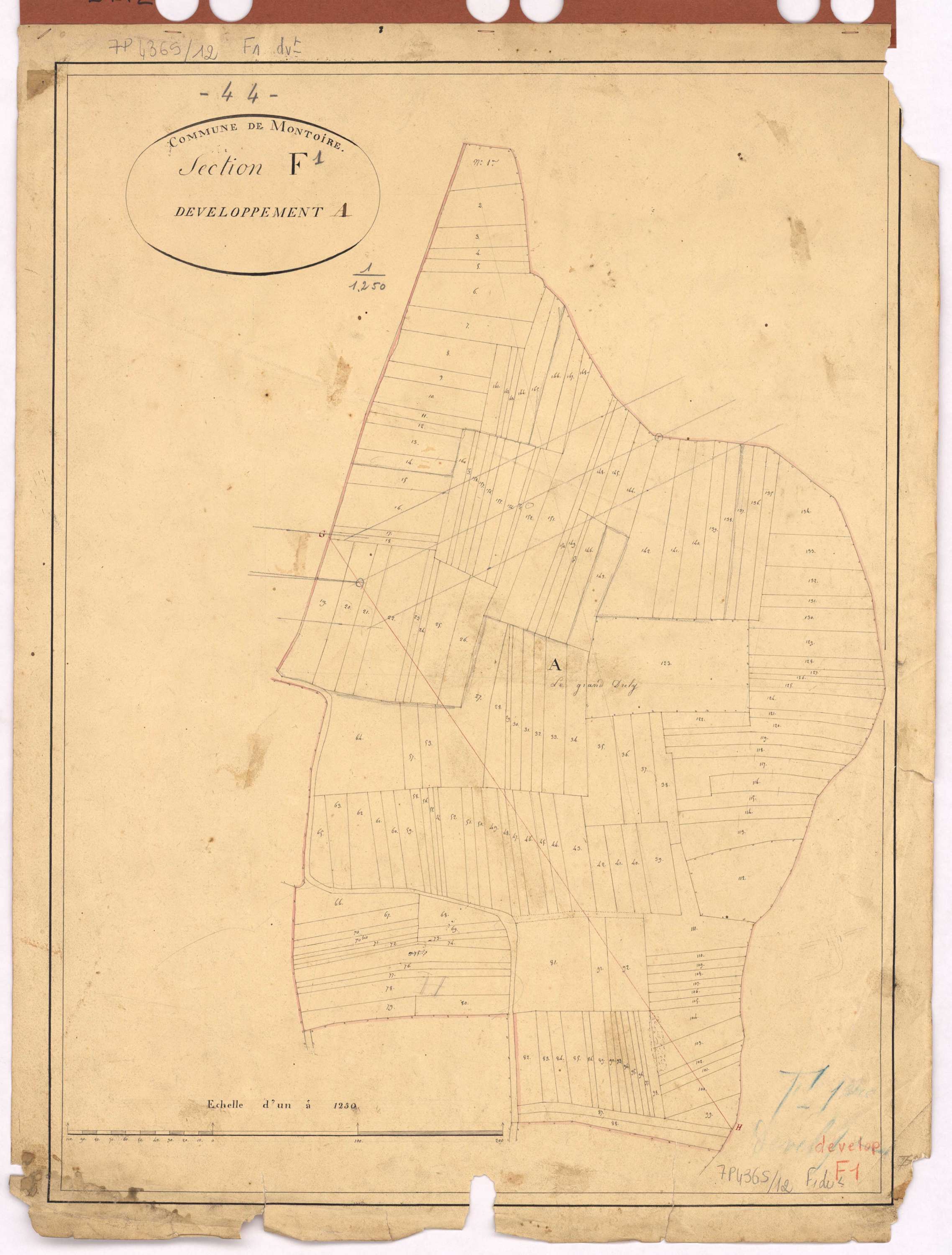 Montoir-de-Bretagne - Section F1 (développement) Clos (section du) ; développement du polygône A
