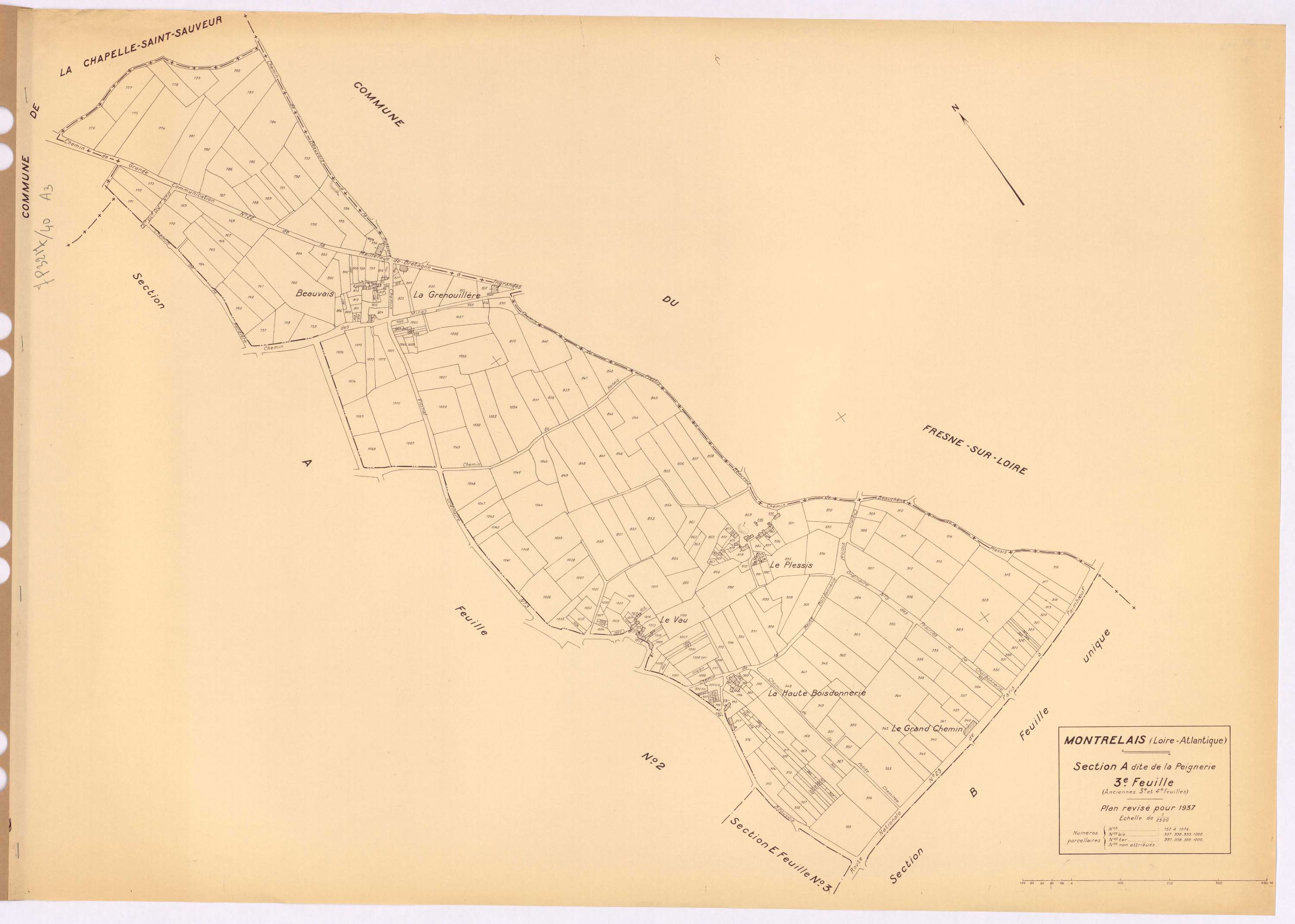 Montrelais - Section A3 Peignerie (section de La) ; 757-1076