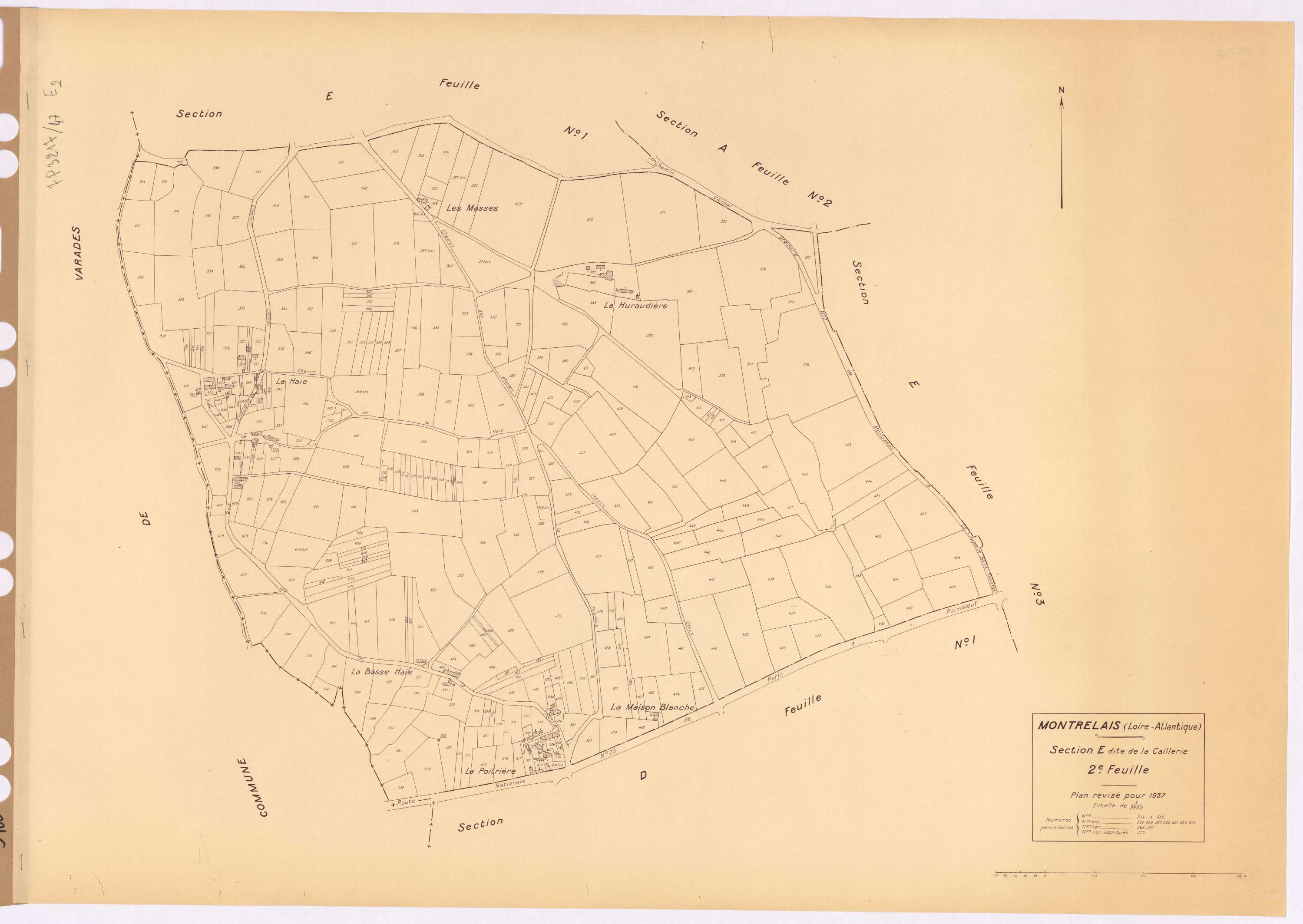 Montrelais - Section E2 Caillerie(section de La) ; 314-655