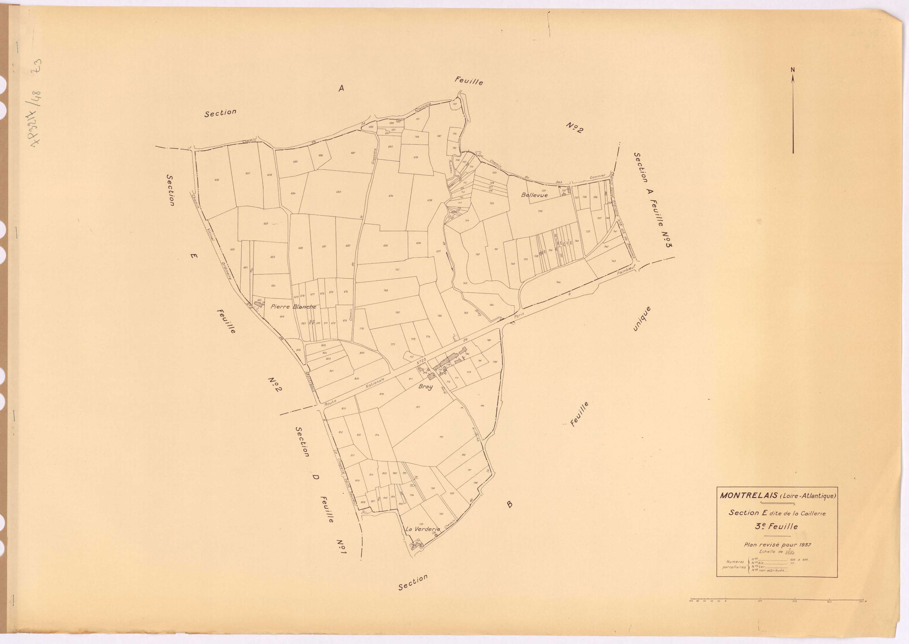 Montrelais - Section E3 Caillerie(section de La) ; 656-826