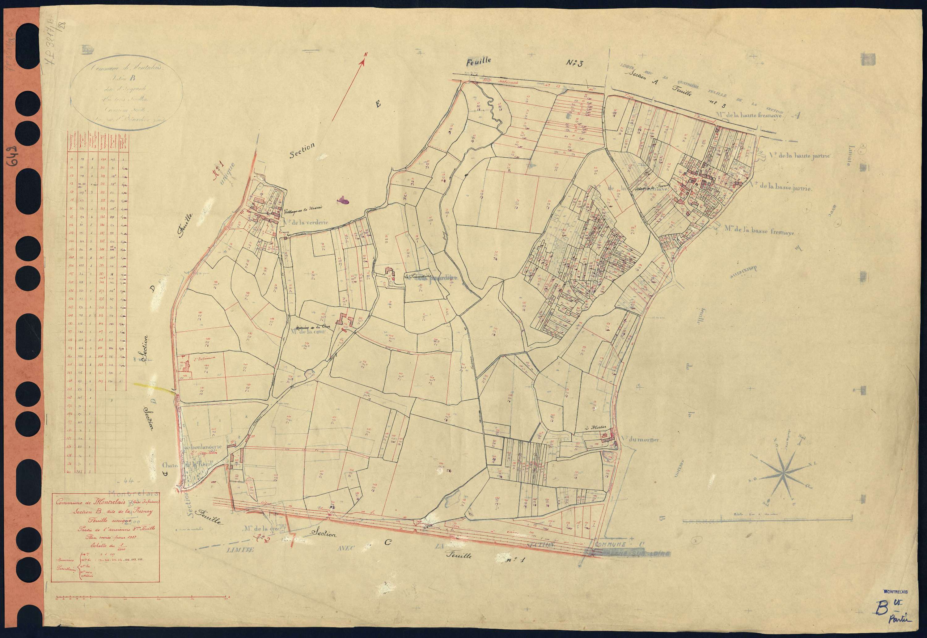 Montrelais - Section B Fresnay (section de La) . 1-491