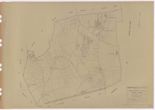 Montrelais - Section B Fresnay (section de La) ; 1-491
