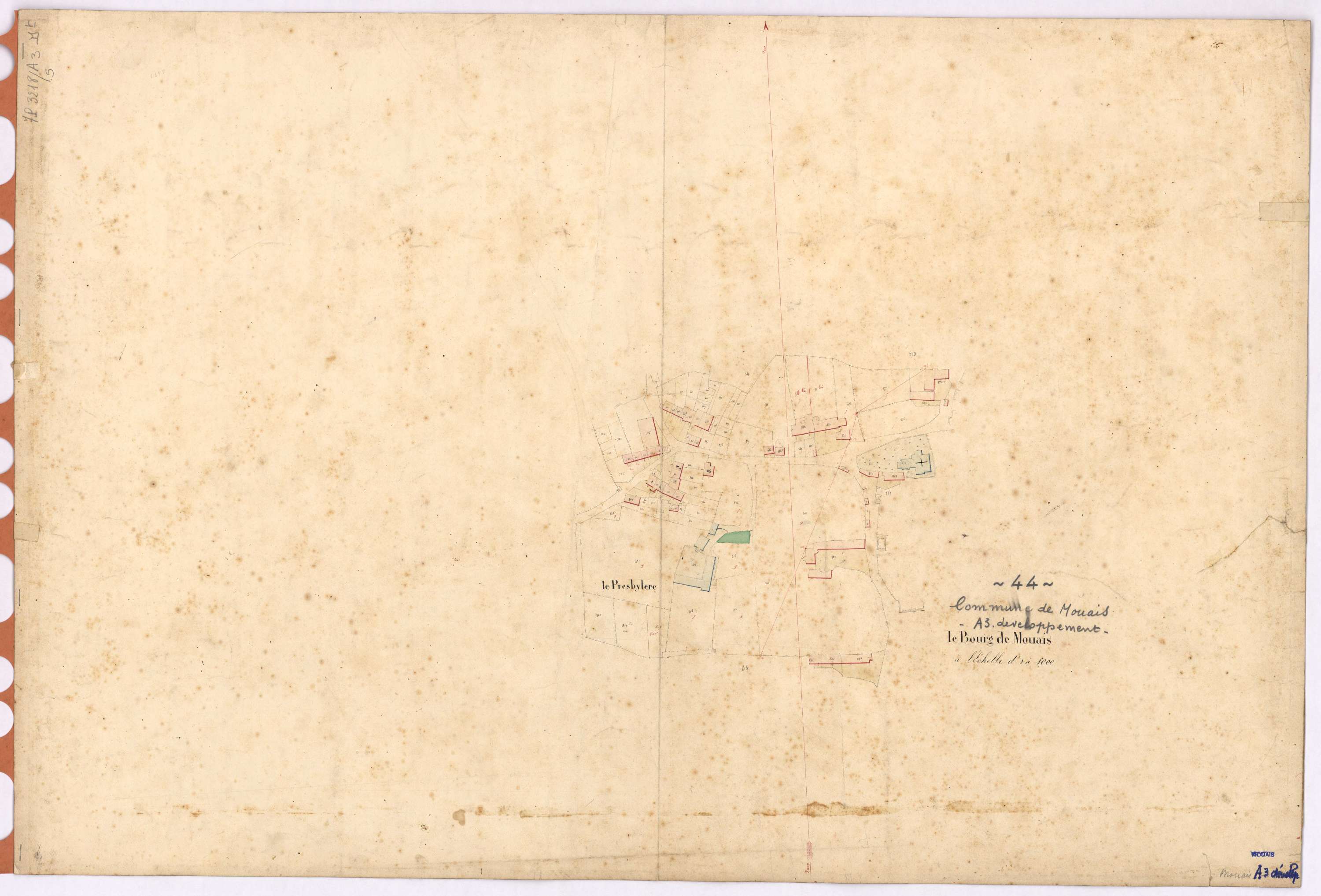 Mouais - Section A3 (développement) Bourg (section du) ; 423-873 ; développement du Bourg