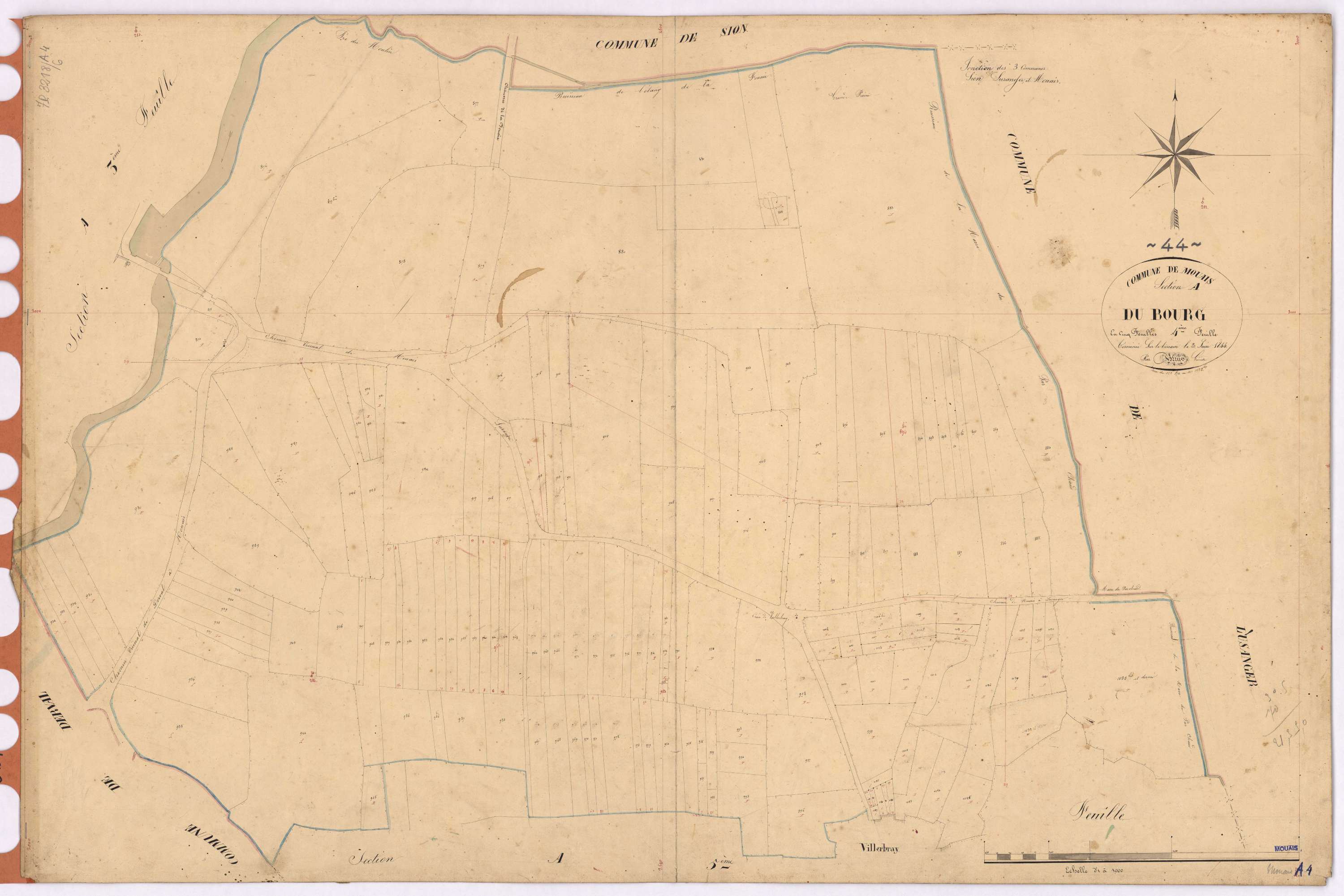Mouais - Section A4 Bourg (section du) ; 874-1032bis